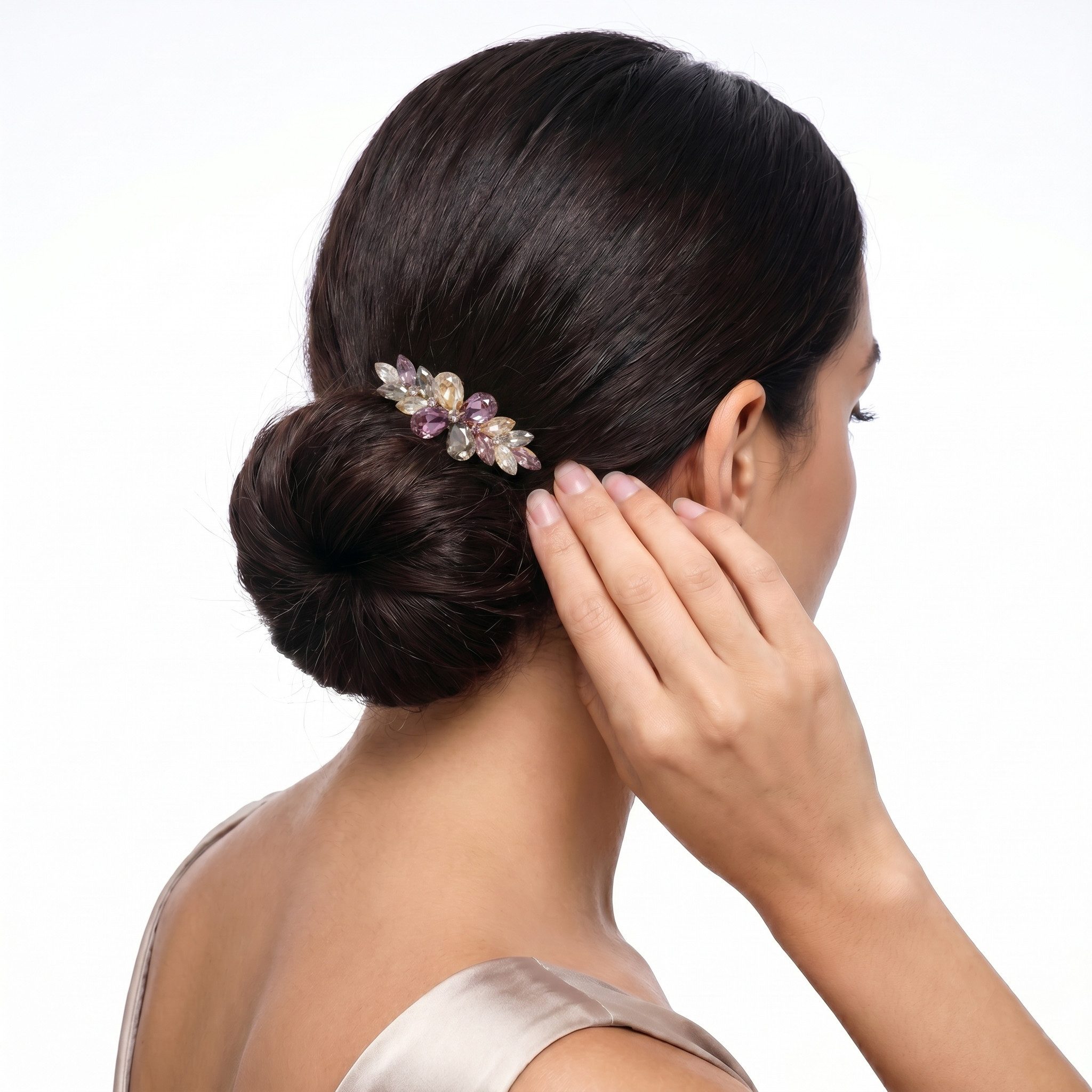 The Beauty House Haarspange mit Kristallen - stilvoller Haarschmuck als Haarklammer Haarclip