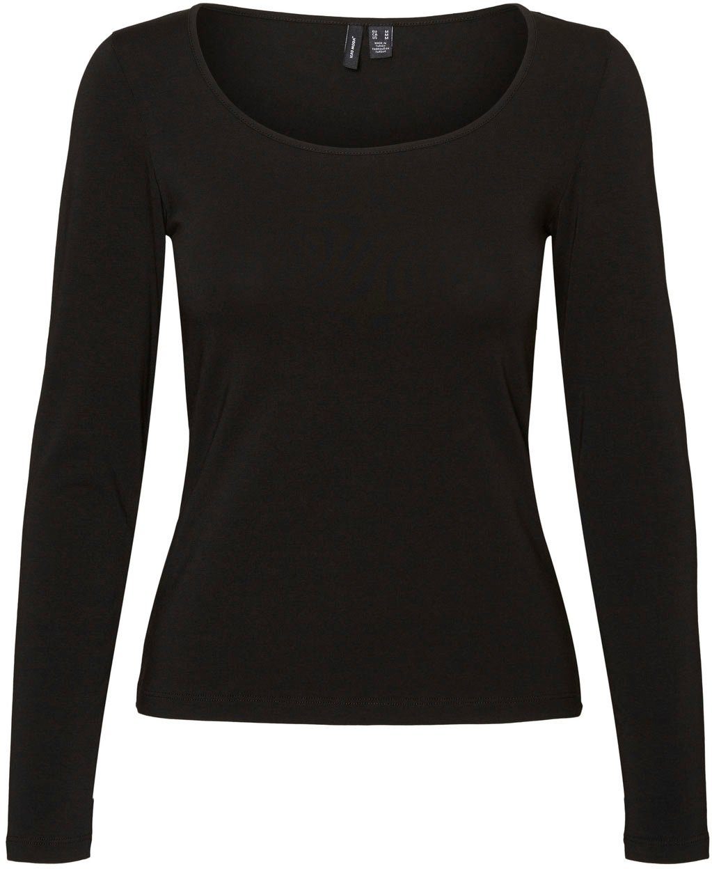 Moda Bio-Baumwolle VMMAXI Vero aus Langarmshirt black
