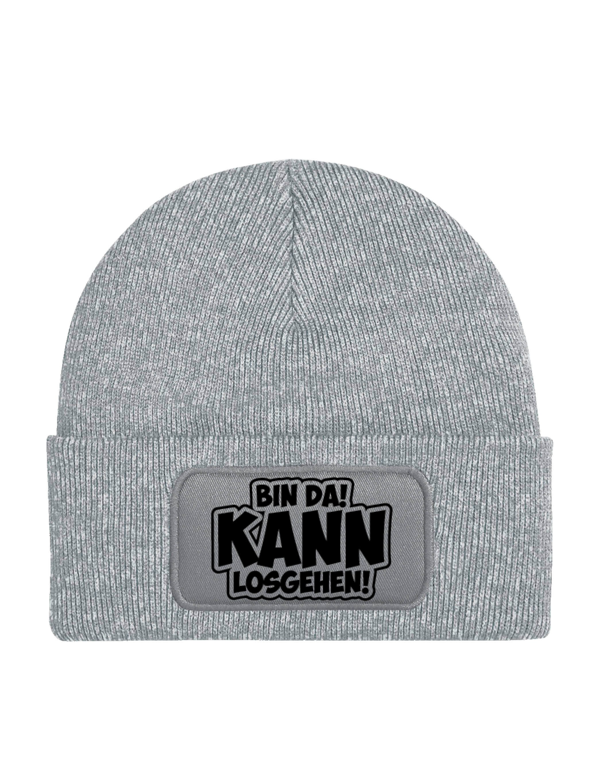 Youth Designz Beanie Herren & Damen unisex Mütze "Bin Da Kann Losgehen" Print Statement Beanie mit lustigen Aufdruck Geschenk für Männer und Frauen