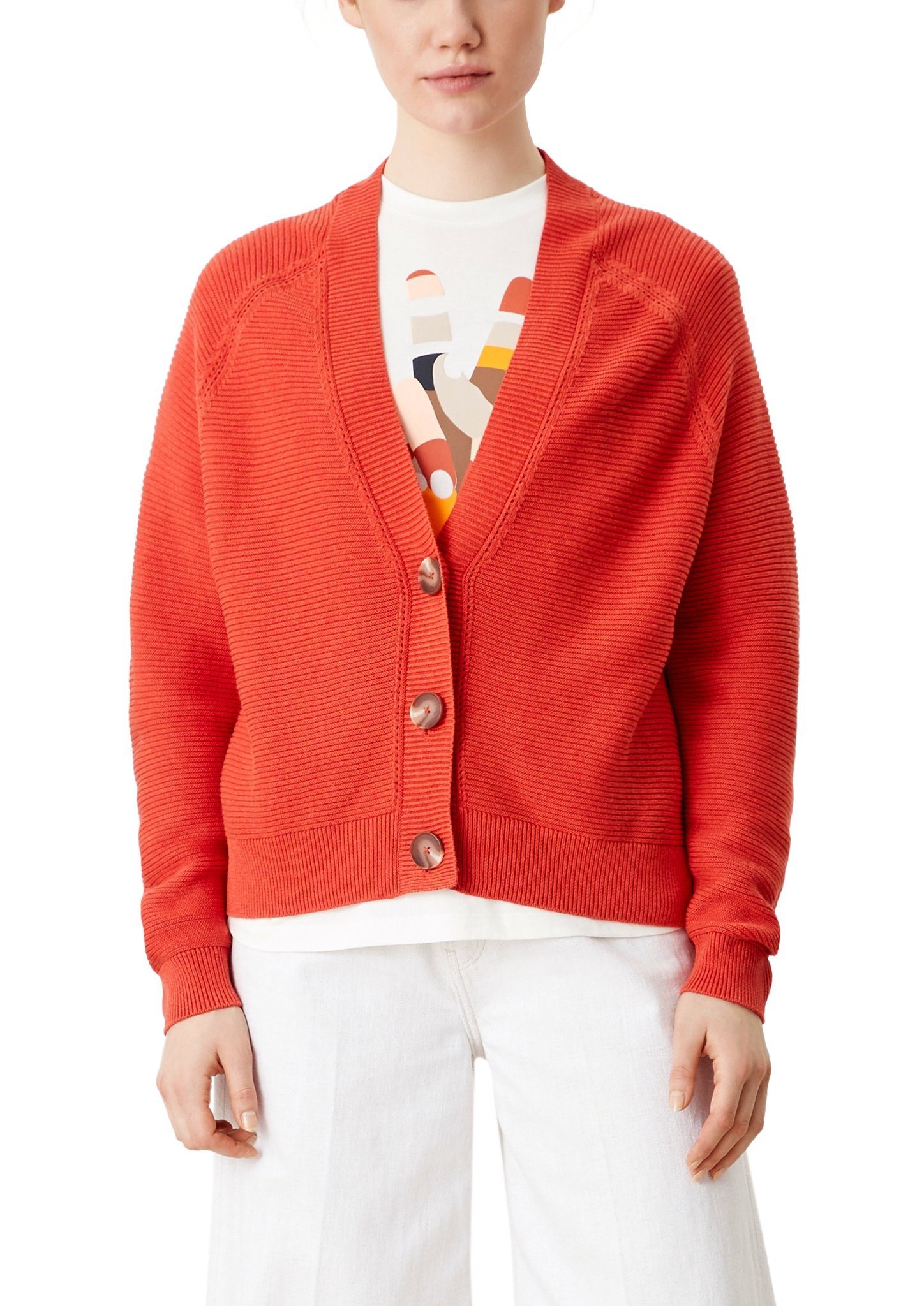 s.Oliver Cardigan Lockerer Cardigan mit V-Ausschnitt