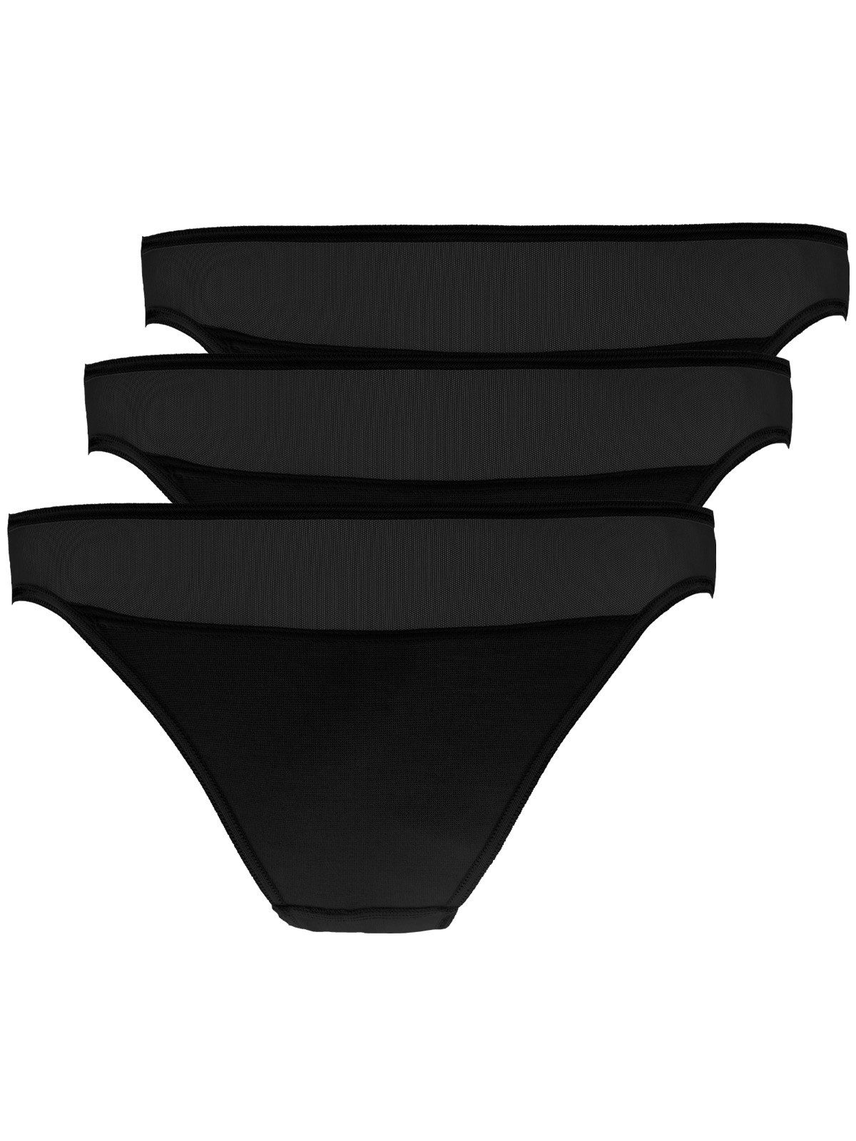 Pompadour Bikinislip 3er Pack Damen Minislip New Vision (Packung, 3-St) Zwickel