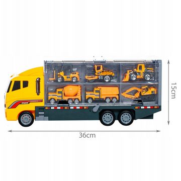 KRUZZEL Spielzeug-LKW TIR-LKW-Set mit 6 Wagen Autotransporter