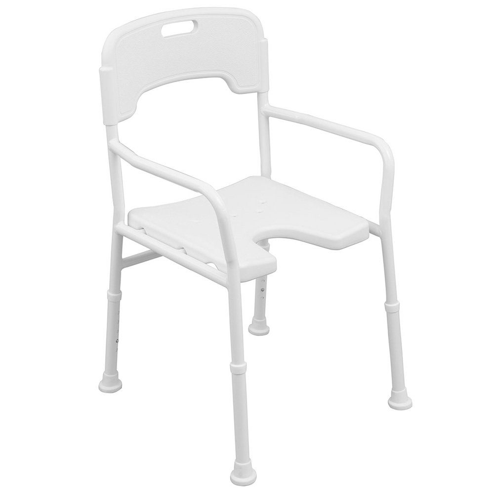 Dusch-Toilettenrollstuhl Russka Aluminium-Duschstuhl mit Armlehnen und Rück