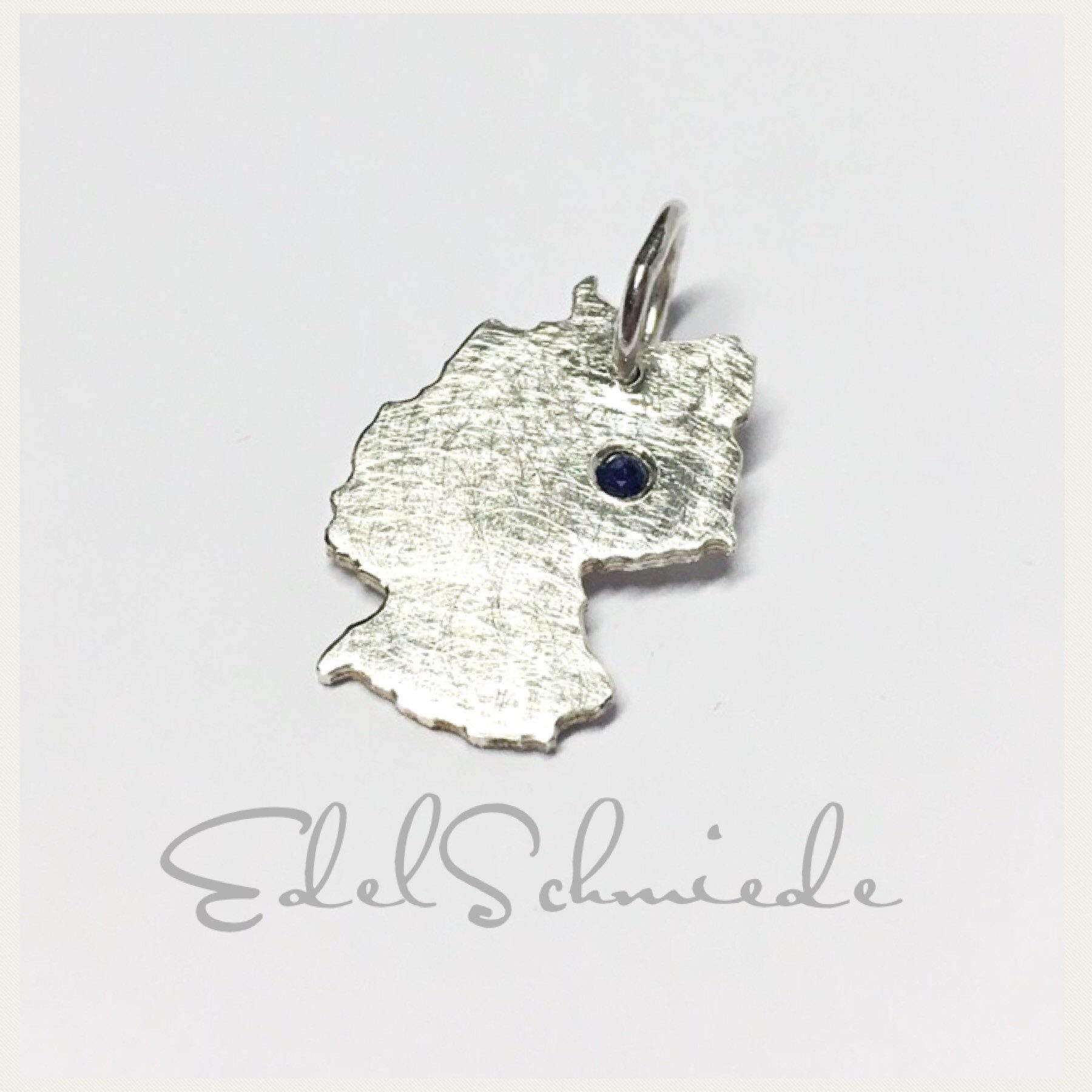 Kettenanhänger Deutschland Anhänger 925 Sterling Silber eismatt Delitzsch Bad Düben