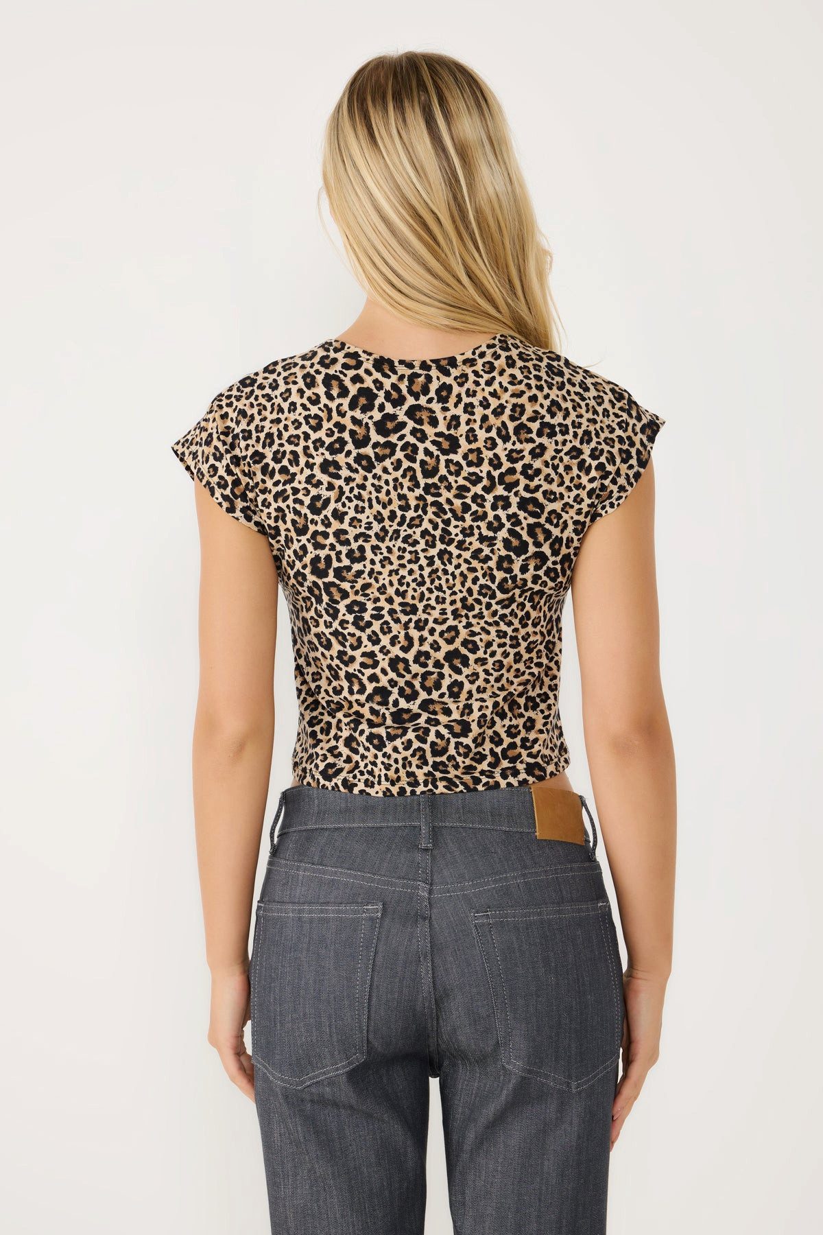 No Matter What T-Shirt Kurzarm-T-Shirt mit Leopardenmuster