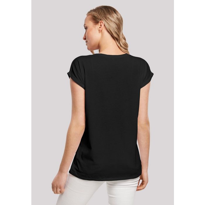 F4NT4STIC T-Shirt Extended Shoulder T-Shirt 'Janis Joplin Stove Flag' Damen Premium Merch Regular-Fit Kurze Ärmel Bandshirt QN10475