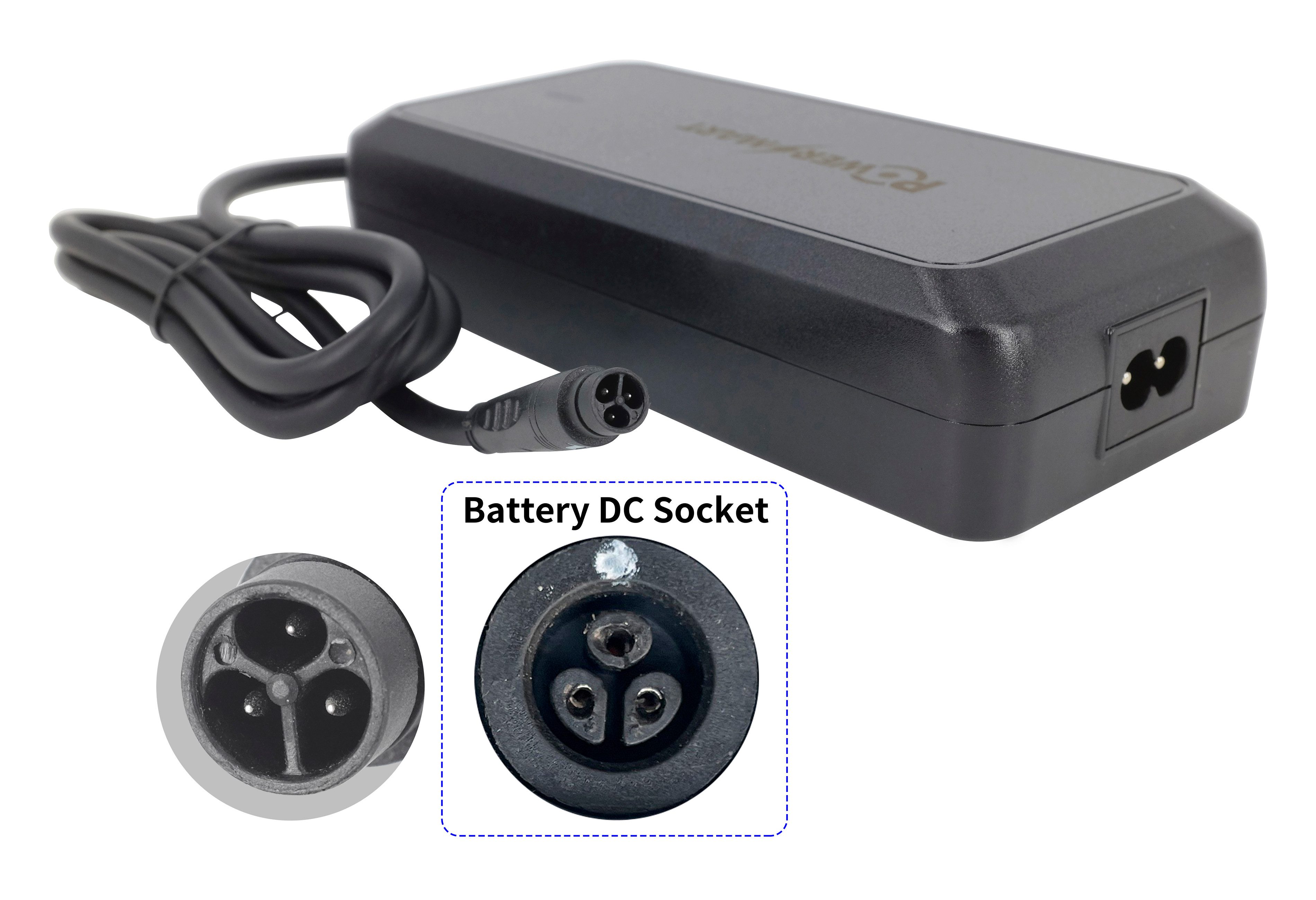 PowerSmart LBC047420040H Batterie-Ladegerät (42V 4A IMP 3-Pin für Carrera Impel 3 E-Bike 36V (IMP 3-pin) Hyena Battery)