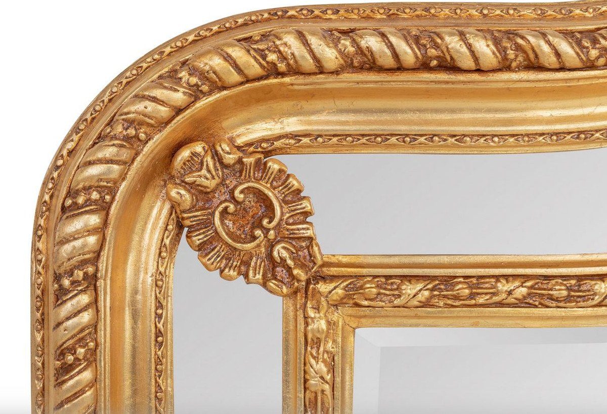 Spiegel Antik - 125 190 cm x - Schwere Barockspiegel Stil Prunkvoller Padrino Ausführung Casa Gold Barock