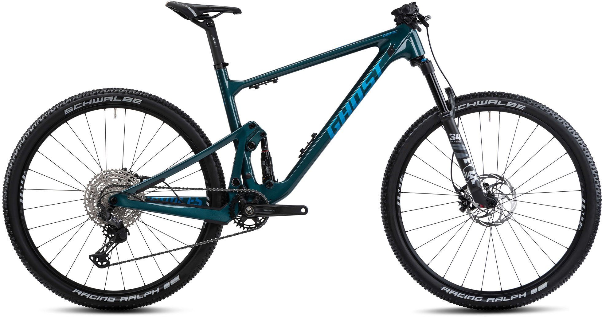 Ghost Mountainbike Lector FS SF LC Essential, 12 Gang Shimano XT RD-M8100 Schaltwerk, Kettenschaltung, für Damen und Herren, Kettenschaltung