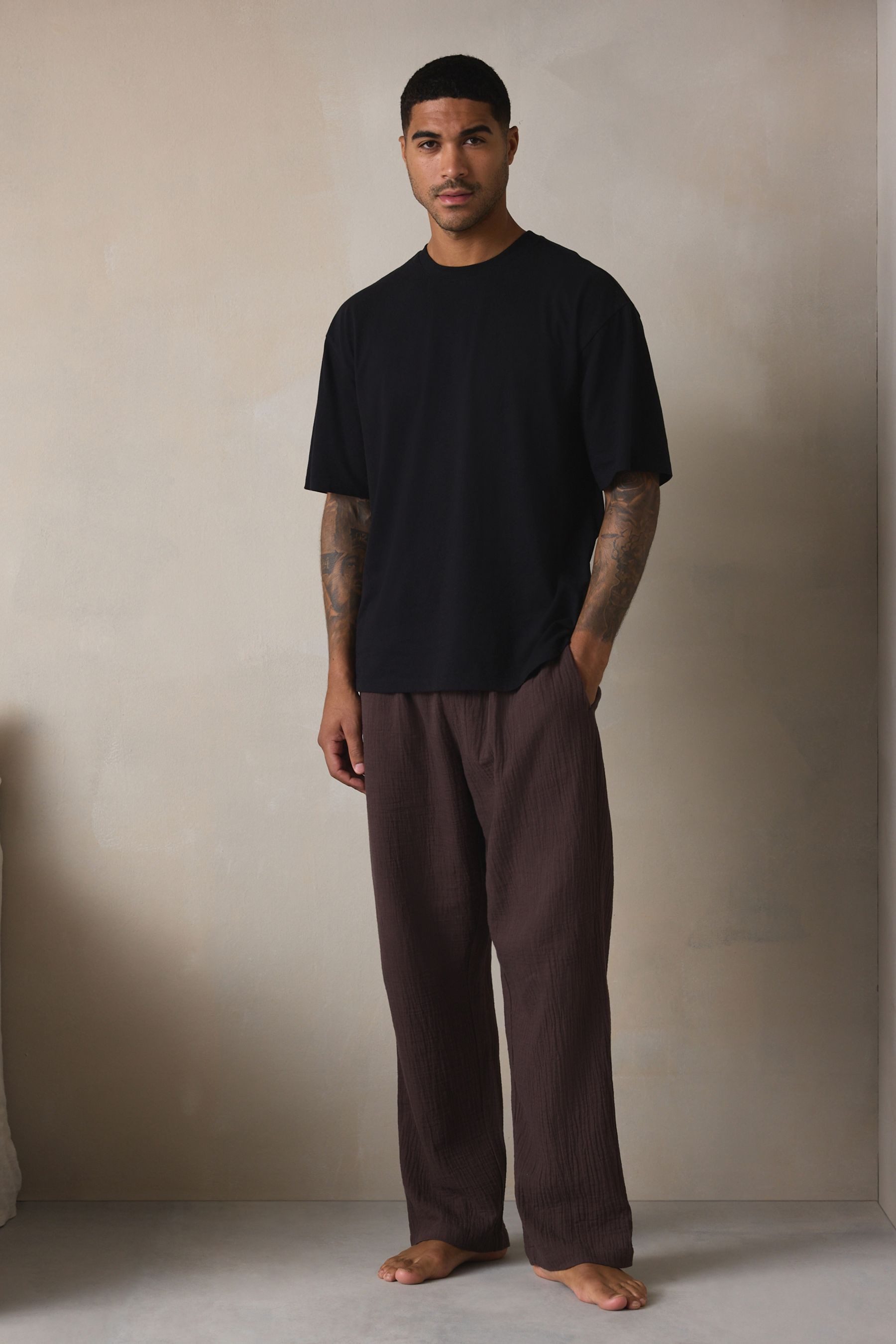 Next Pyjama Kurzarm-Pyjama aus Musselin (2 tlg)