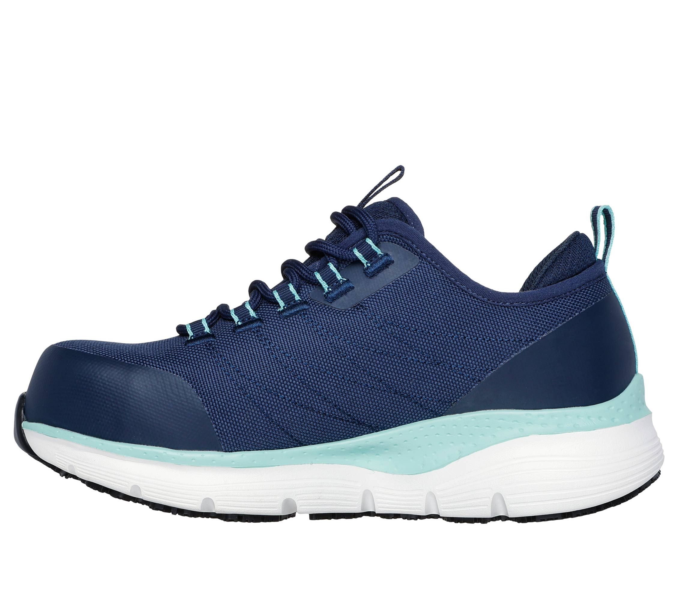 Skechers ARCH FIT SR EBINAL - Max Komfort und Sicherheit - Damen S3 SR ESD Arbeitsschuh Arch Fit Einlegesohle mit zertifizierter Unterstützung des Fußgewölbes