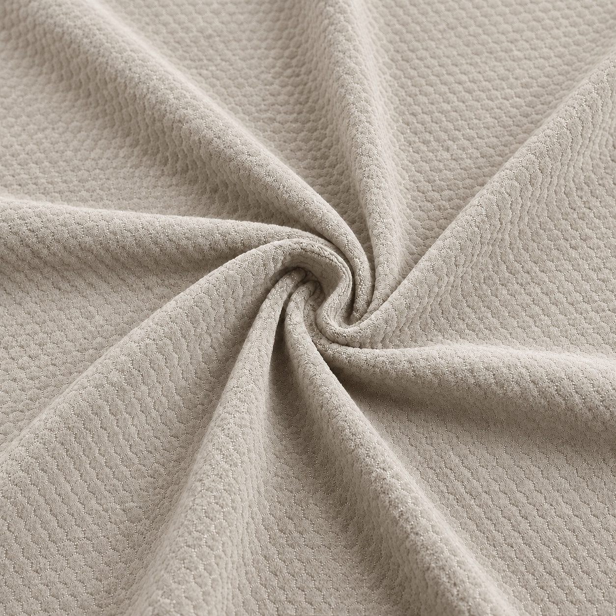 novely® Stoff MAKAO Abverkauf, Leichter Velours-Möbelstoff Feine Wabenprägung 1lfm, Strapazierfähig, Kuschelweich, Meterware, 1lfm