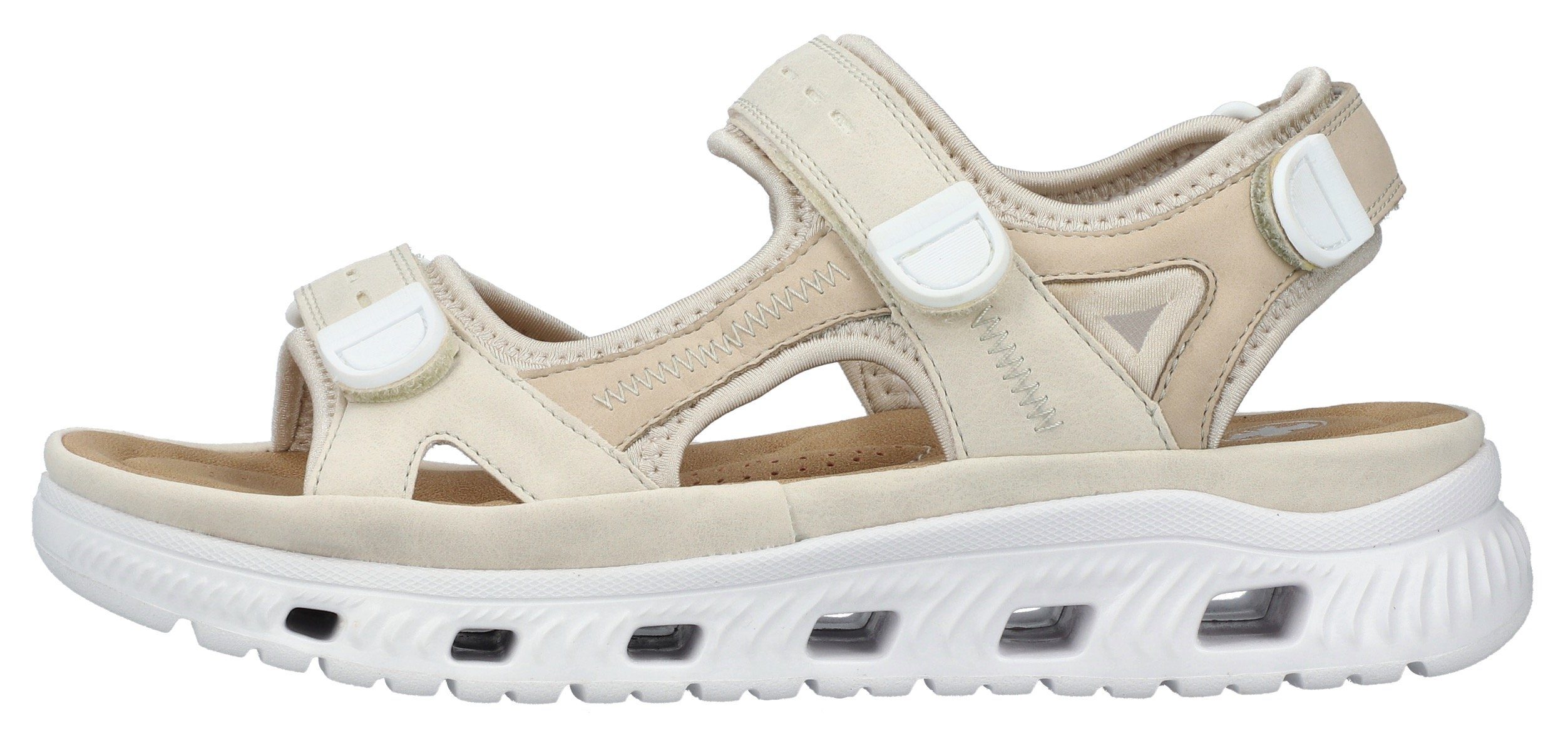 Rieker Sport Sandale, Sommerschuh, Sandalette, Plateauabsatz, mit Klettriemchen