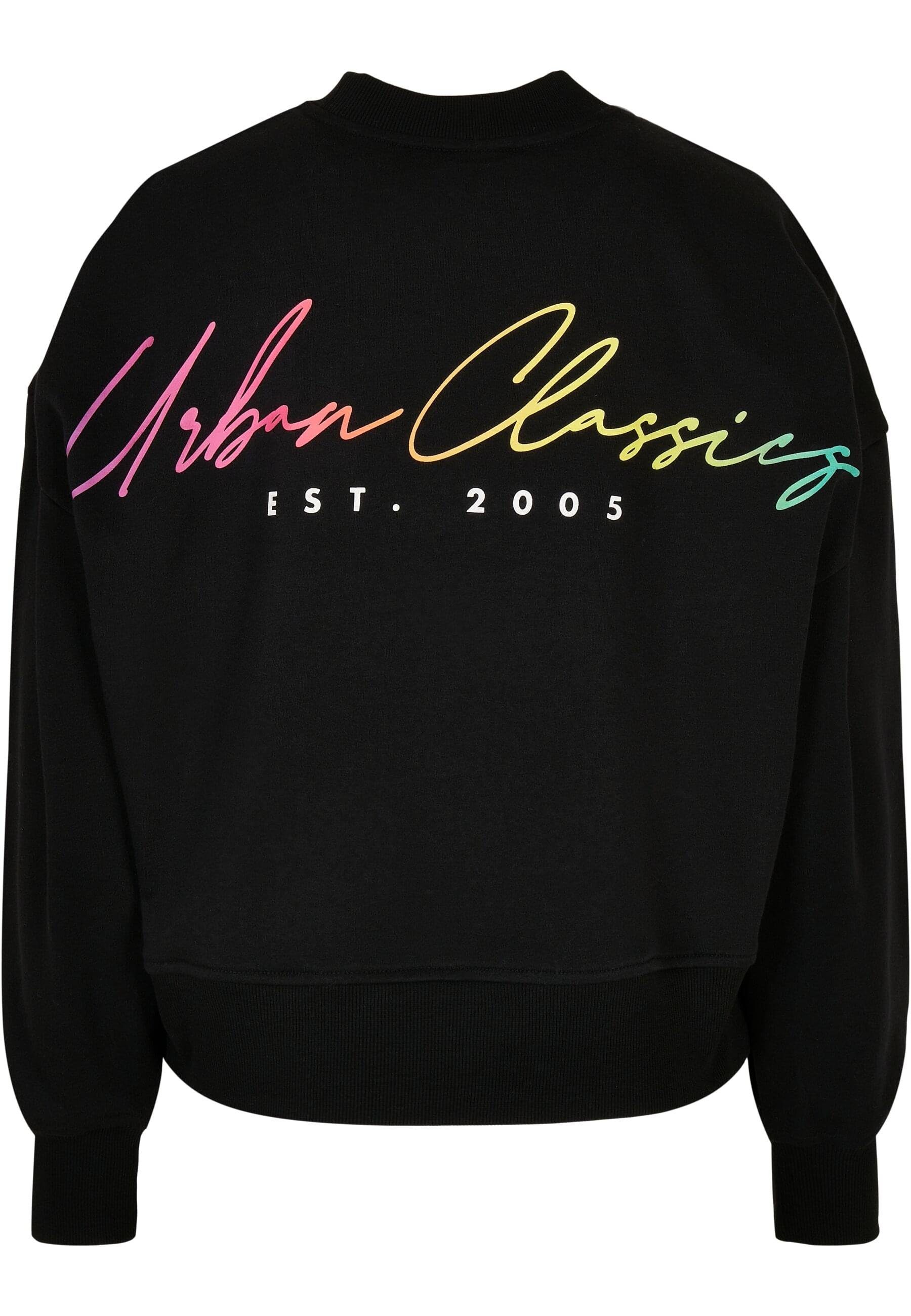 URBAN CLASSICS Sweater Urban Classics Damen Ladies Oversized Rainbow Crewne günstig online kaufen