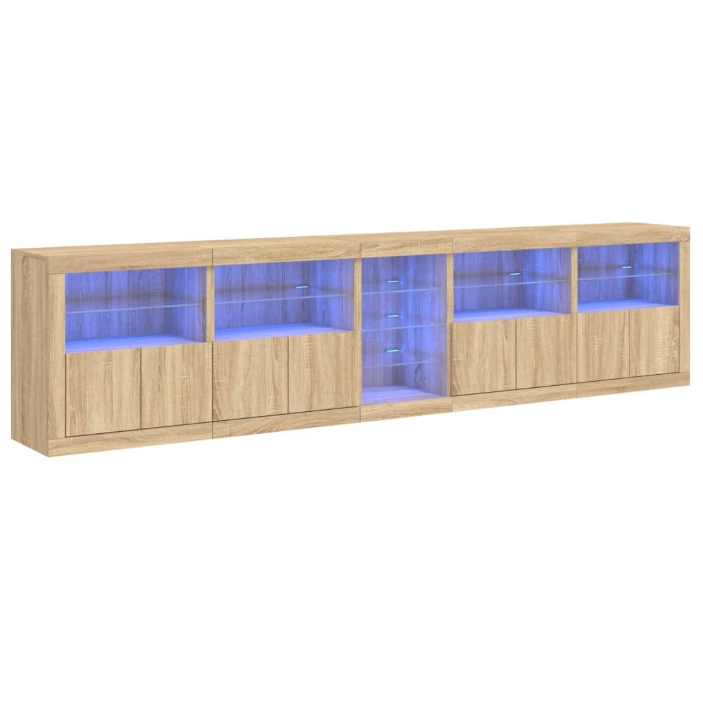 vidaXL Sideboard Sideboard mit LED-Leuchten Sonoma-Eiche günstig online kaufen