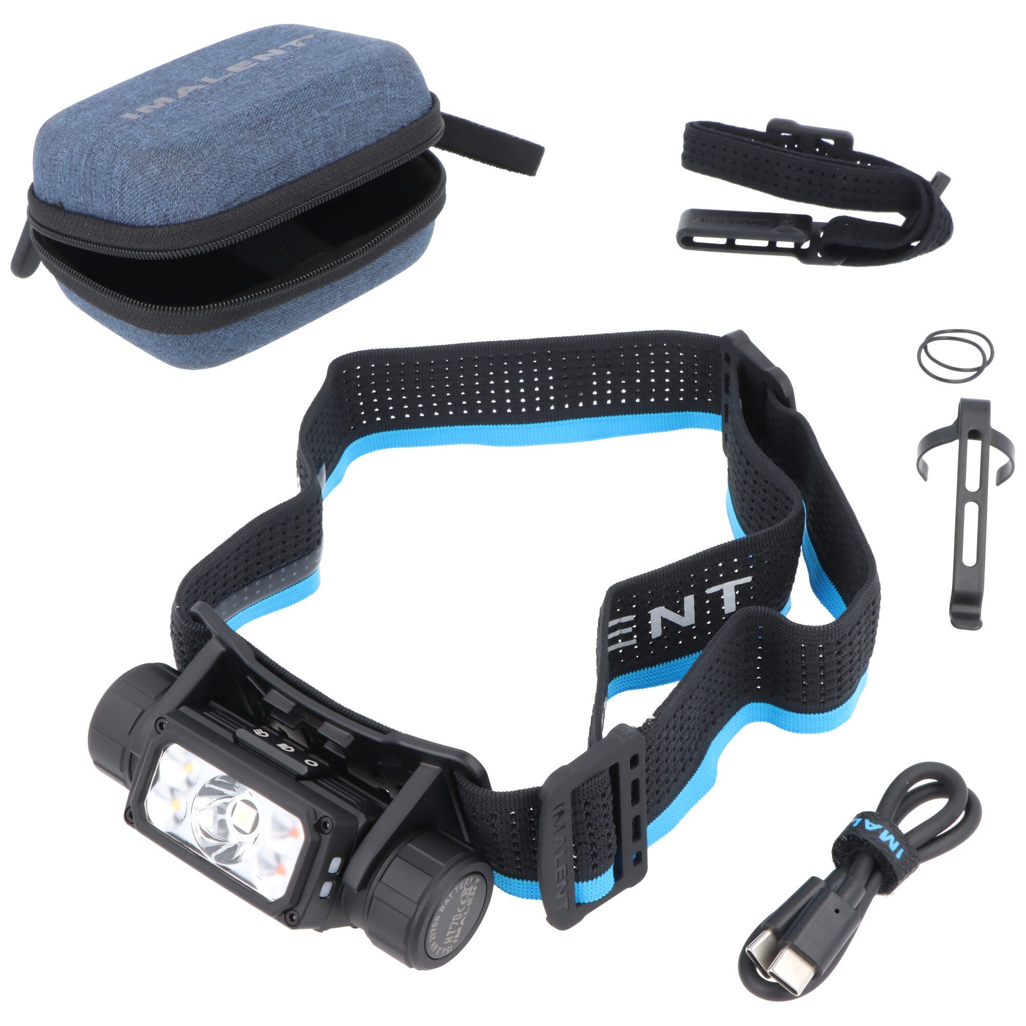 Imalent LED Taschenlampe Imalent HT70 Stirnlampe, 3500 Lumen, drei Lichtquellen, inkl. 5000mAh
