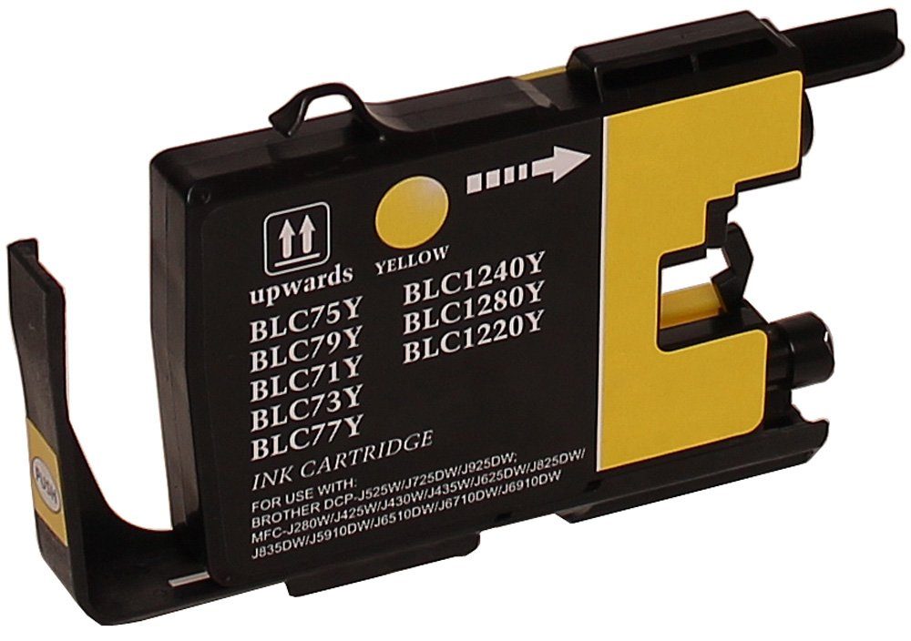 ABC Tintenpatrone (Kompatible Druckerpatrone für Brother LC-1220Y LC-1240Y, MFC-J825DW MFC-J835DW MFC-J5910DW MFC-J6510DW MFC-J6710DW MFC-J6910DW)