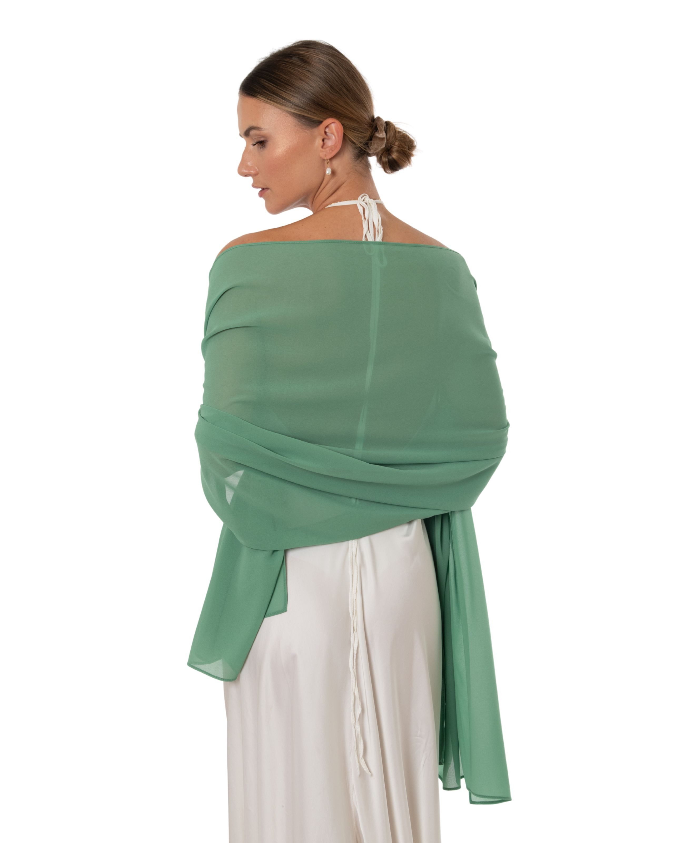 MayTree Modeschal Chiffon Schal Stola Umschlagtuch für Abendkleid Cocktailkleid 70x180, (Stück, 1-St) – Bild 4 von 5