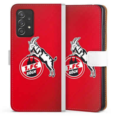 DeinDesign Handyhülle 1. FC Köln Offizielles Lizenzprodukt EffZeh 1. FC Köln rot, Samsung Galaxy A52s 5G Hülle Handy Flip Case Wallet Cover