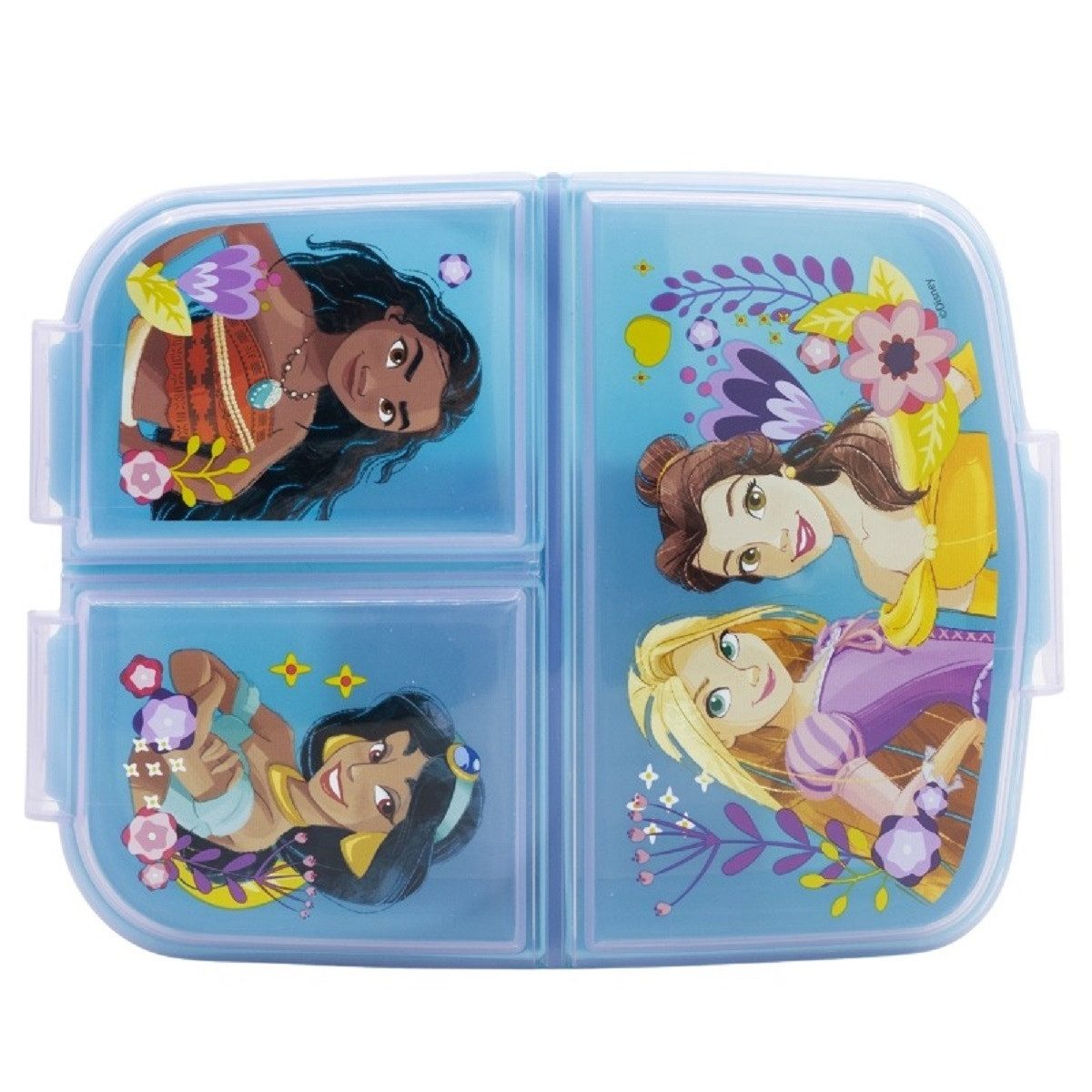 Stor Lunchbox Disney Princess Kinder Brotdose – Lunchbox mit 3 Fächern, (Lebensmittelaufbewahrungsdose, 1x Deckel, 1x Dose), Brotdose