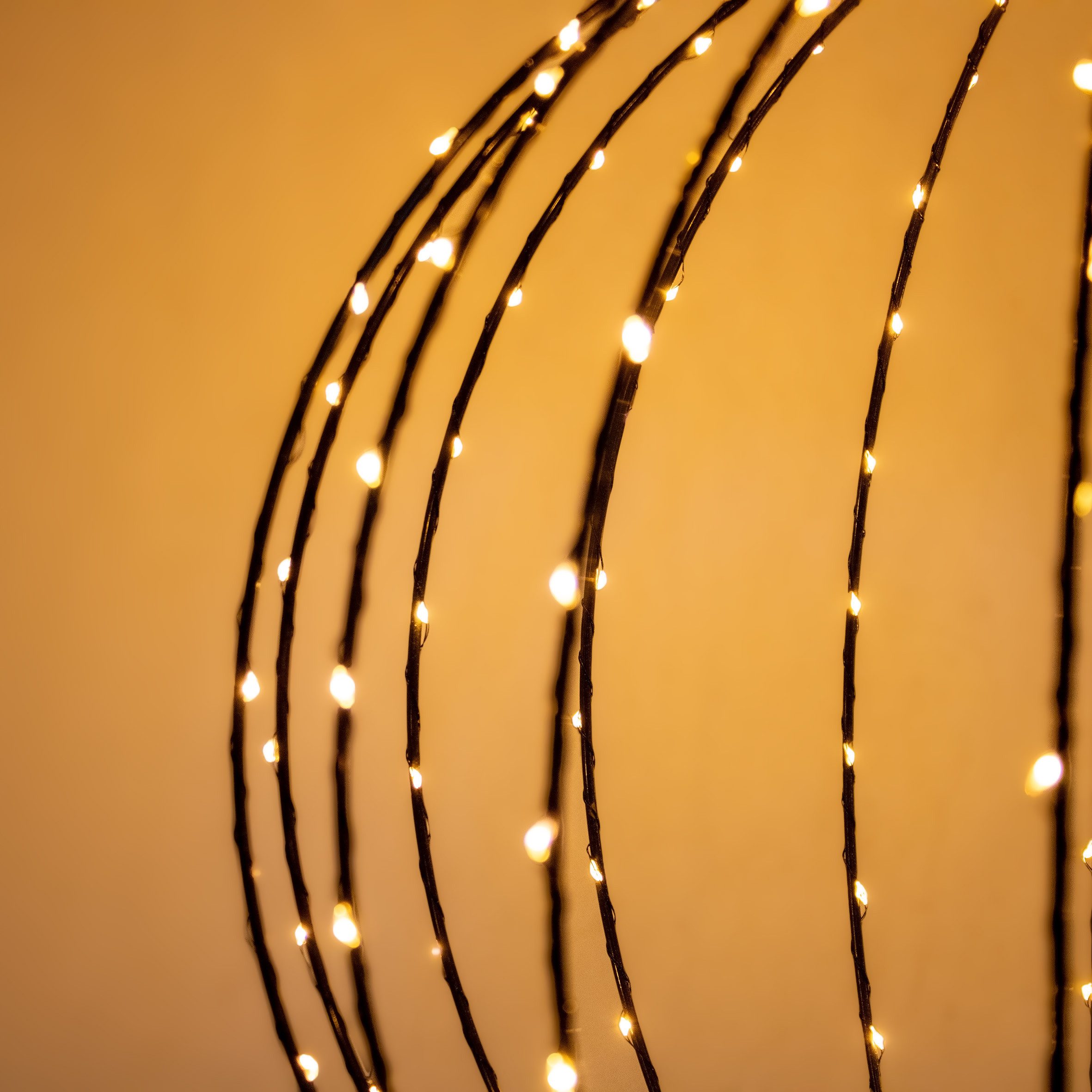 Spetebo LED Kugelleuchte zum hängen für Außen mit Netzstecker, Dekoleuchte, LED fest integriert, extra warm weiß, mit Timer – Bild 4 von 5