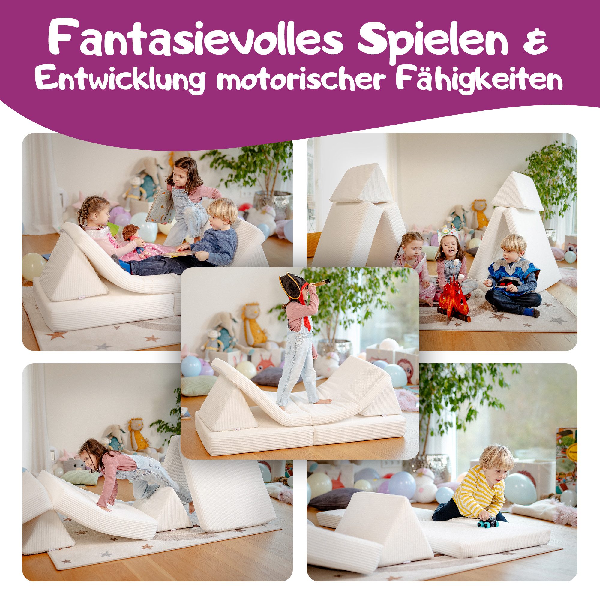 Linodino Kindersofa Spielsofa I aus Schaumstoff günstig online kaufen