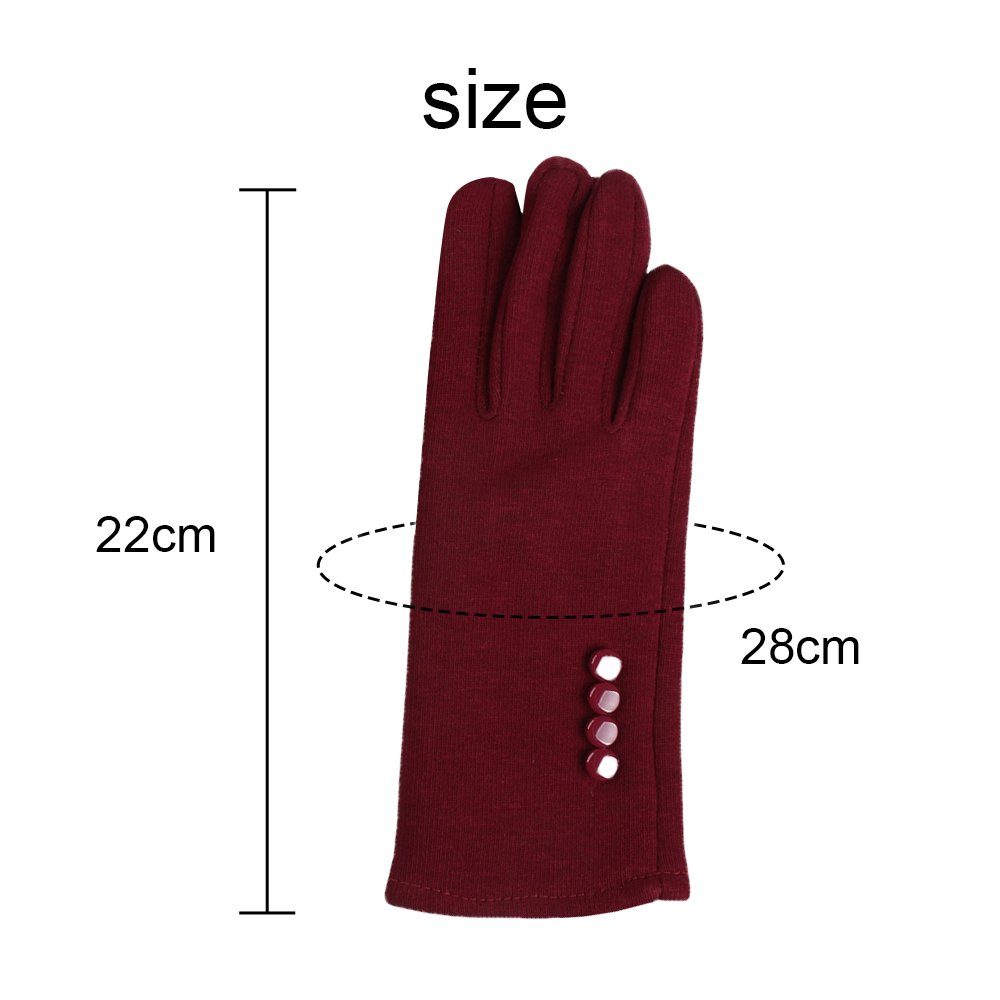Vintage Touchscreen LAPA für HOME täglichen, Winddicht Handschuh Fleecehandschuhe Outdoor, Fleece Handschuhe (Paar) Warm Autofahren braun Damen Fahrradhandschuhe Winterhandschuhe