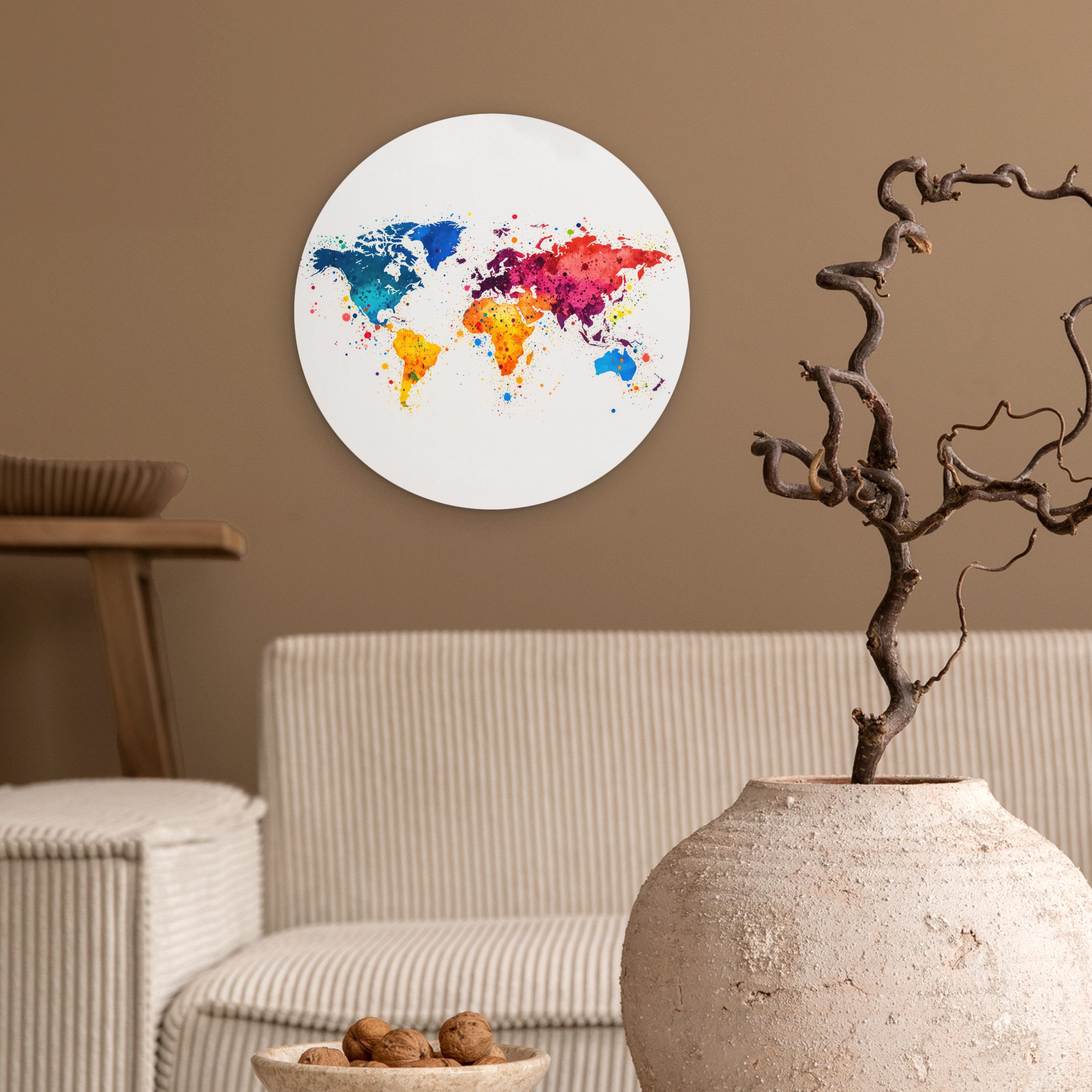 MuchoWow Gemälde Weltkarte - Graffiti - günstig online kaufen