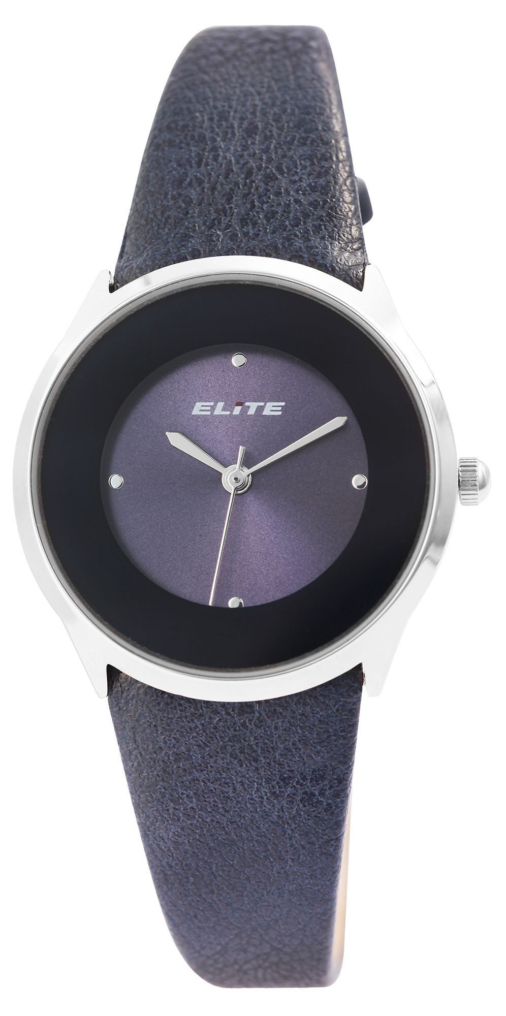 Elite Quarzuhr 1900258 Elite Damenarmbanduhr mit Lederimitationsband