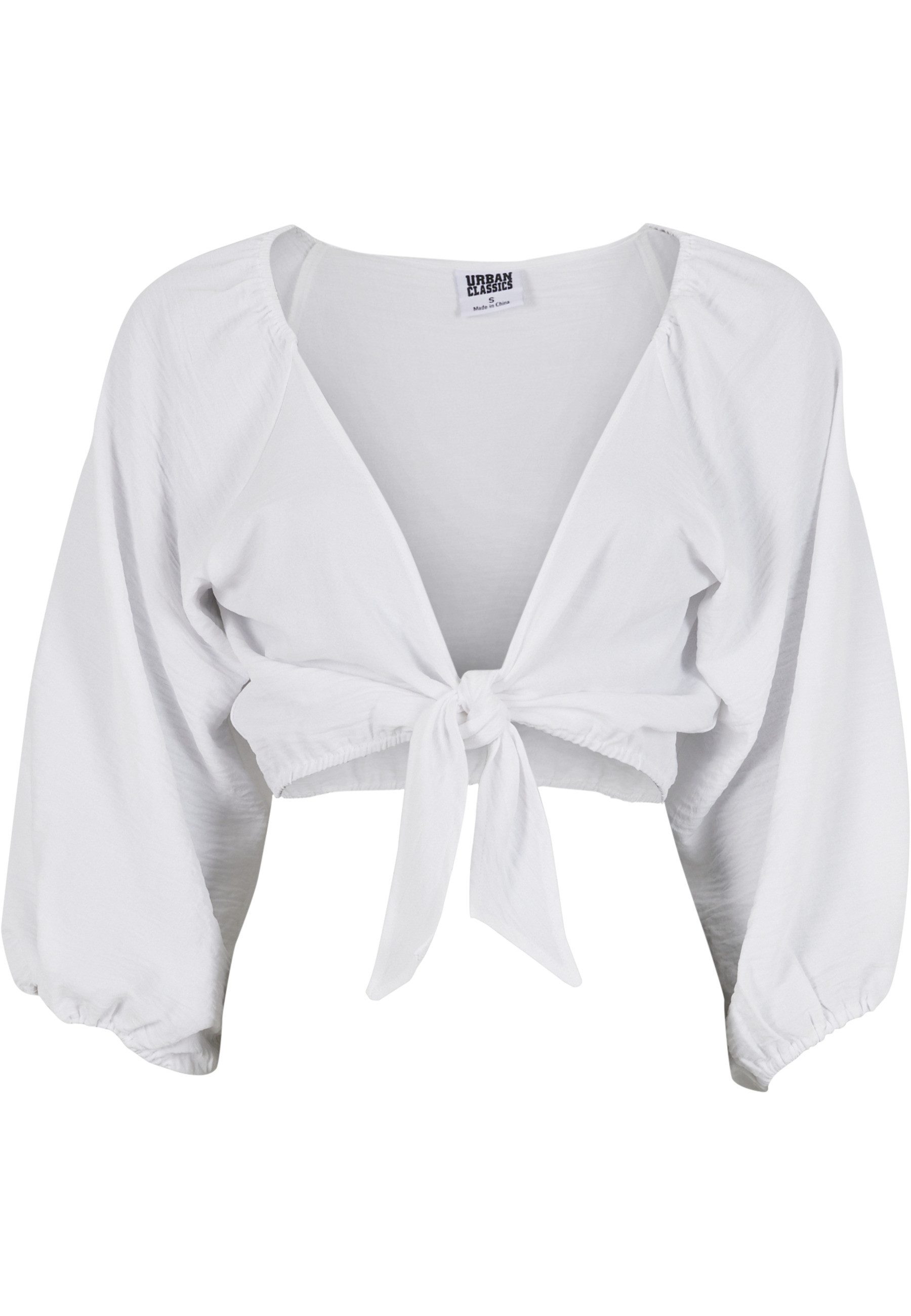 URBAN CLASSICS Klassische Bluse Urban Classics Ladies Structured Knotted Blouse