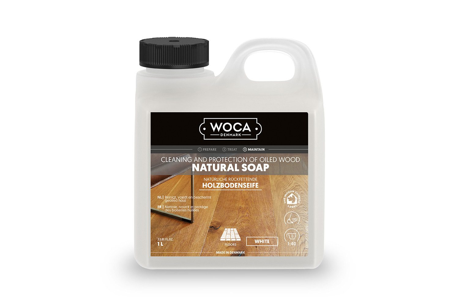 WOCA WOCA Holzbodenseife verschiedene Sorten Parkettreiniger (Holzbodenseife, für Holzfußoden, für Parkettböden, für geölte Böden)