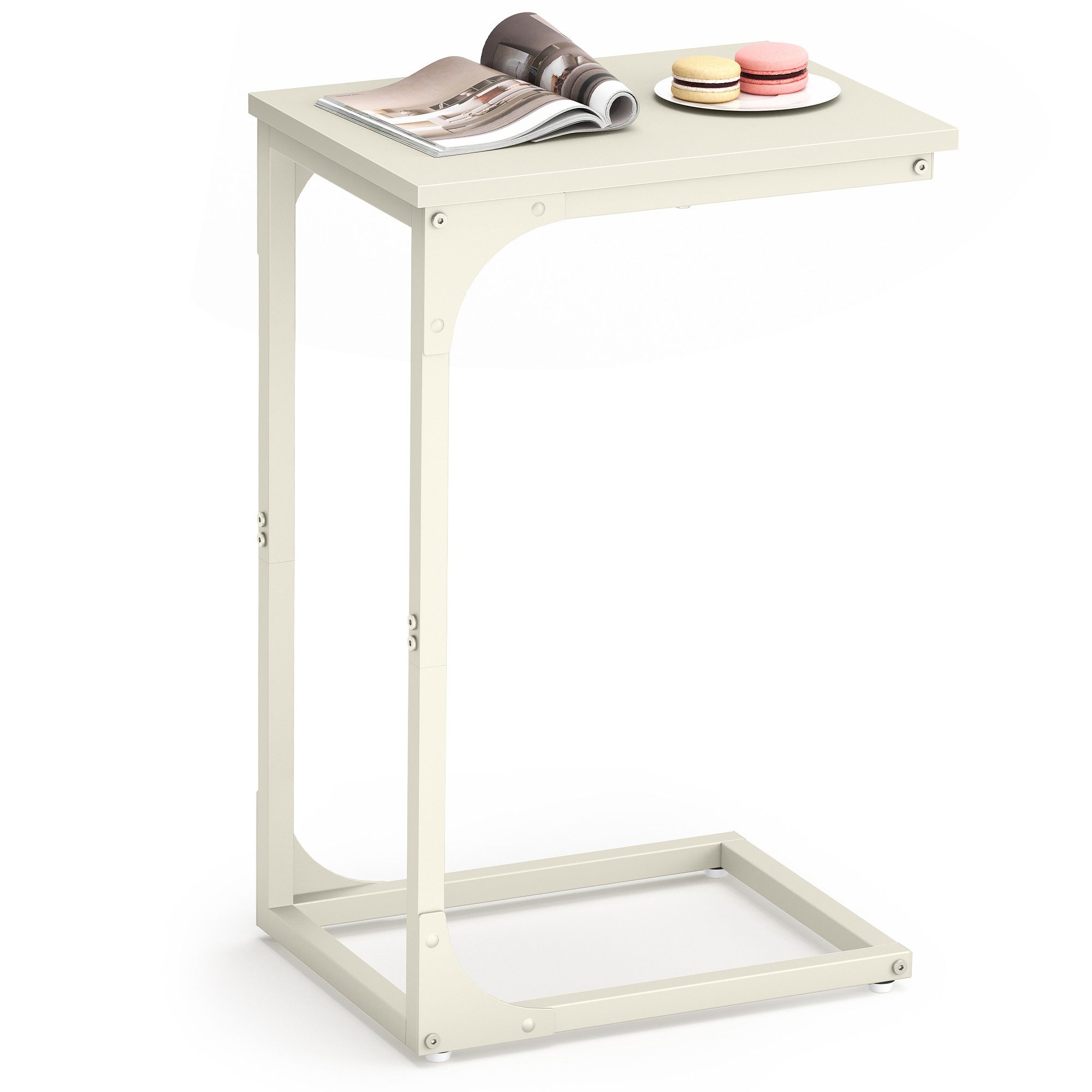 VASAGLE Beistelltisch Sofatisch, C Form, Couchtisch, mit Metallgestell (1-St), modern, für Wohnzimmer, Schlafzimmer, 30 x 40 x 62 cm