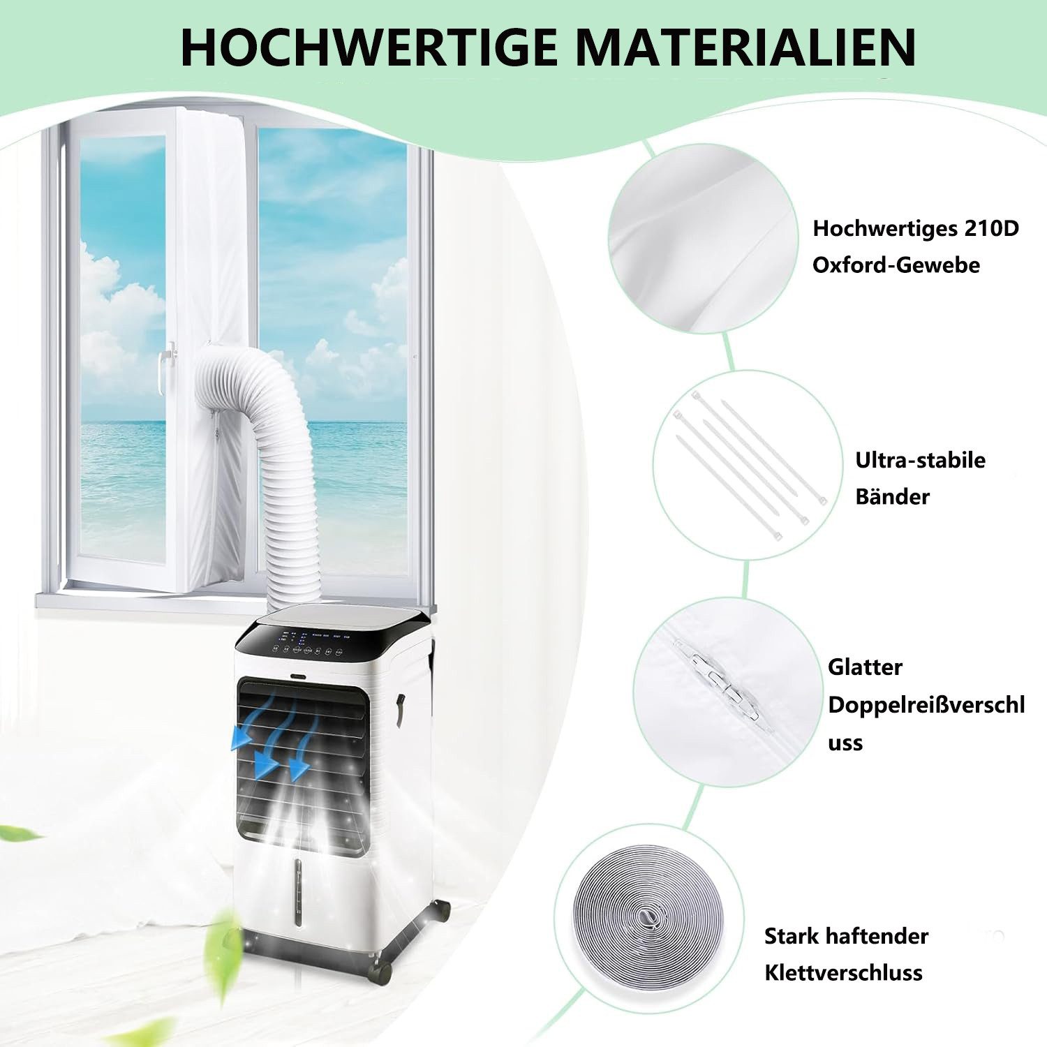 HOMELIVE Fenster-Set Erweiterung Klimaanlage Fensterabdichtung 300cm, günstig online kaufen