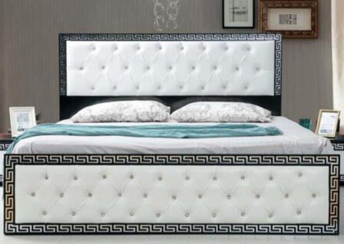 Made JVmoebel Luxus Schlafzimmer In Designer Bett Chesterfield Betten, Europe Doppelbett Holzgestell