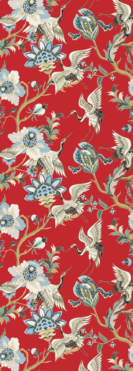 queence Vinyltapete Joyce, glatt, floral, bedruckt, natürlich, gemustert, Motiv, botanisch, 90x250cm, selbstklebend, kinderleichte Anbringung, Sticker