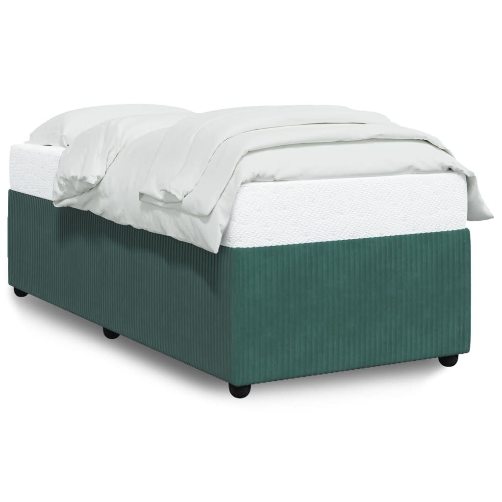 vidaXL Bett Bettgestell ohne Matratze Dunkelgrün günstig online kaufen