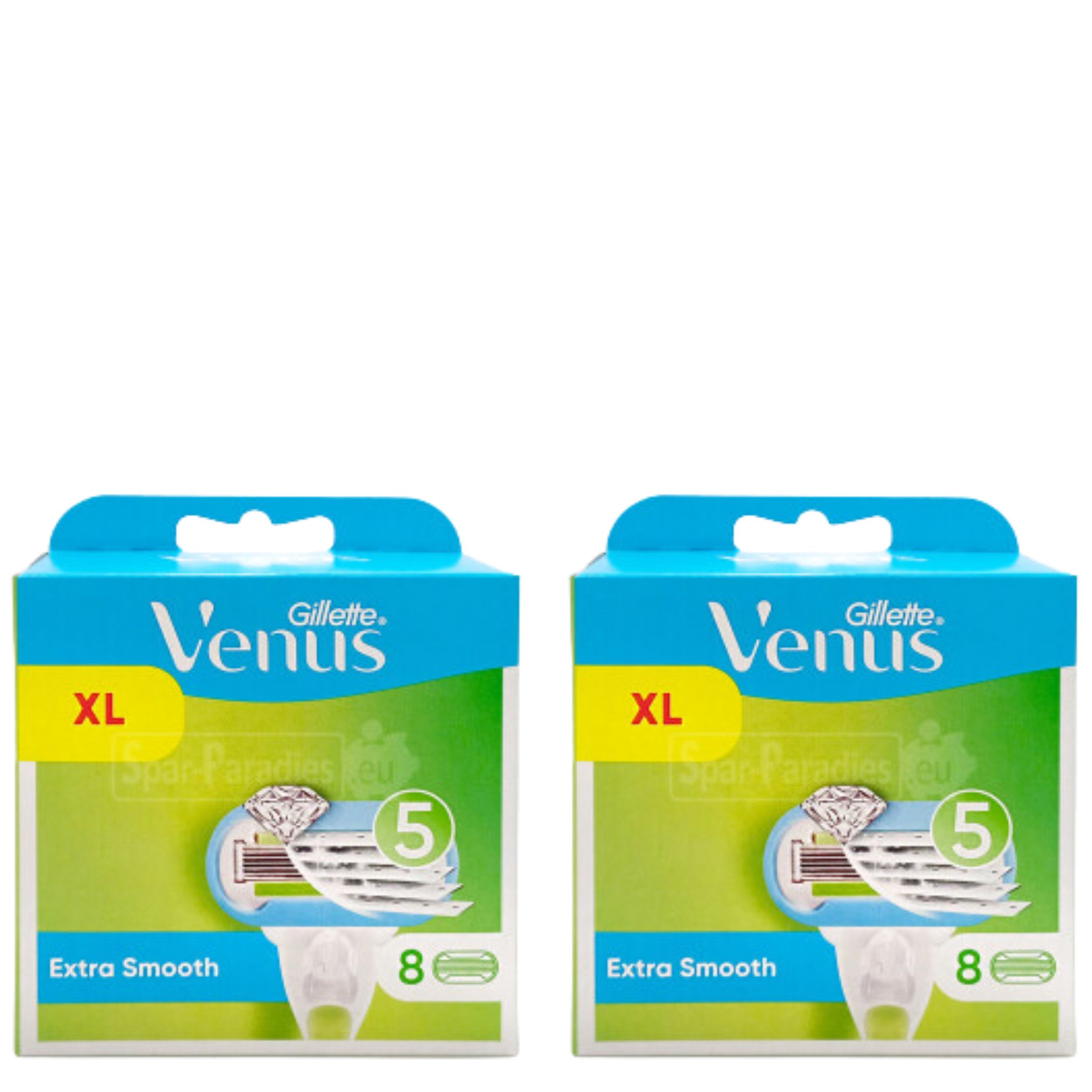 Gillette Venus Rasierklingen Extra Smooth, 2-tlg., Vorteilspack: 16 Venus Extra Smooth Klingen mit Gleitstreifen