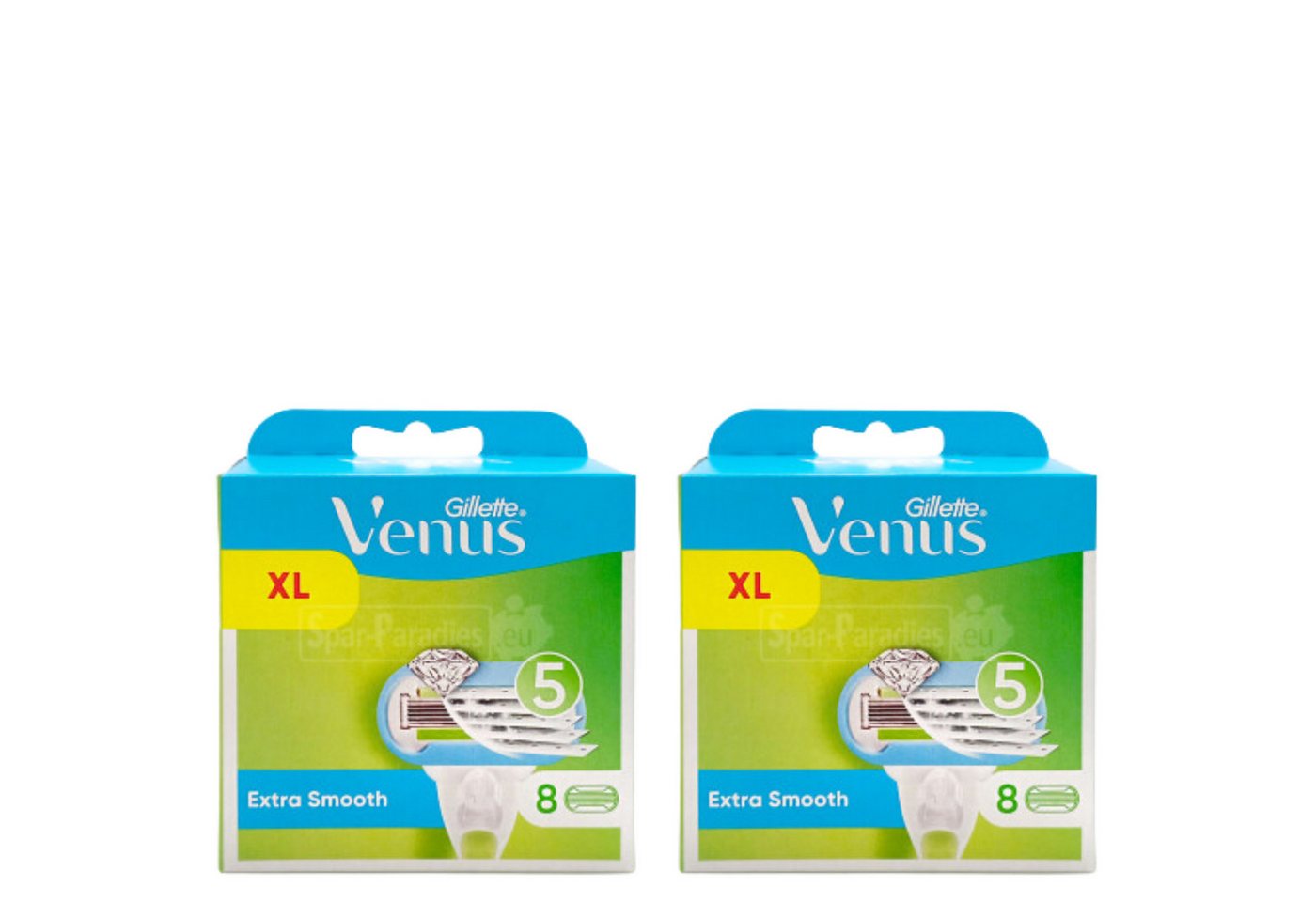 Gillette Venus Rasierklingen Extra Smooth, 2-tlg., Vorteilspack: 16 Venus Extra Smooth Klingen mit Gleitstreifen