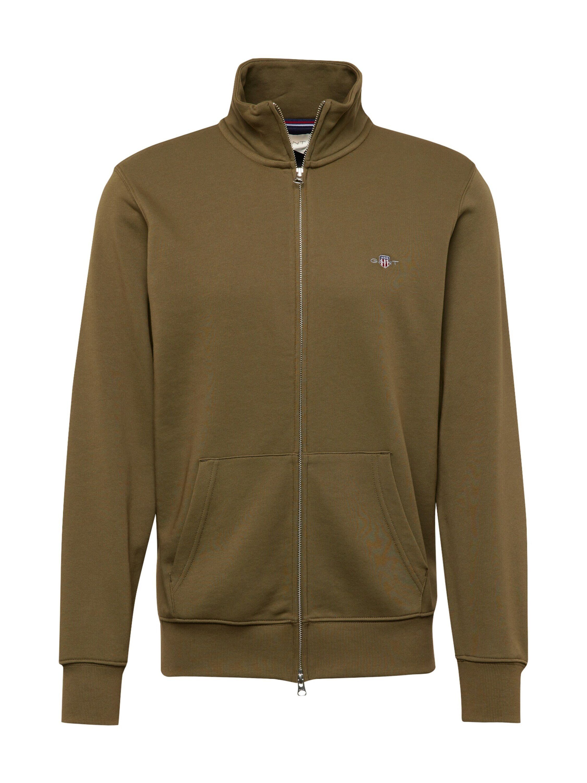 Sweatjacke (1-tlg) Gant Grün