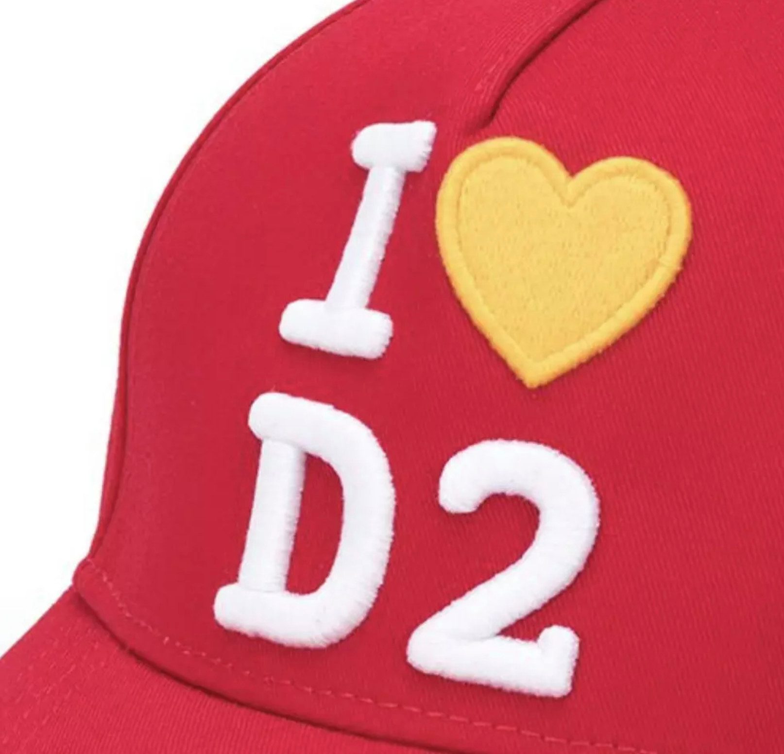 Dsquared2 Baseball Cap I LOVE D2 Logo Cap Baseballkappe Verstellbarer Riemen mit Schnalle