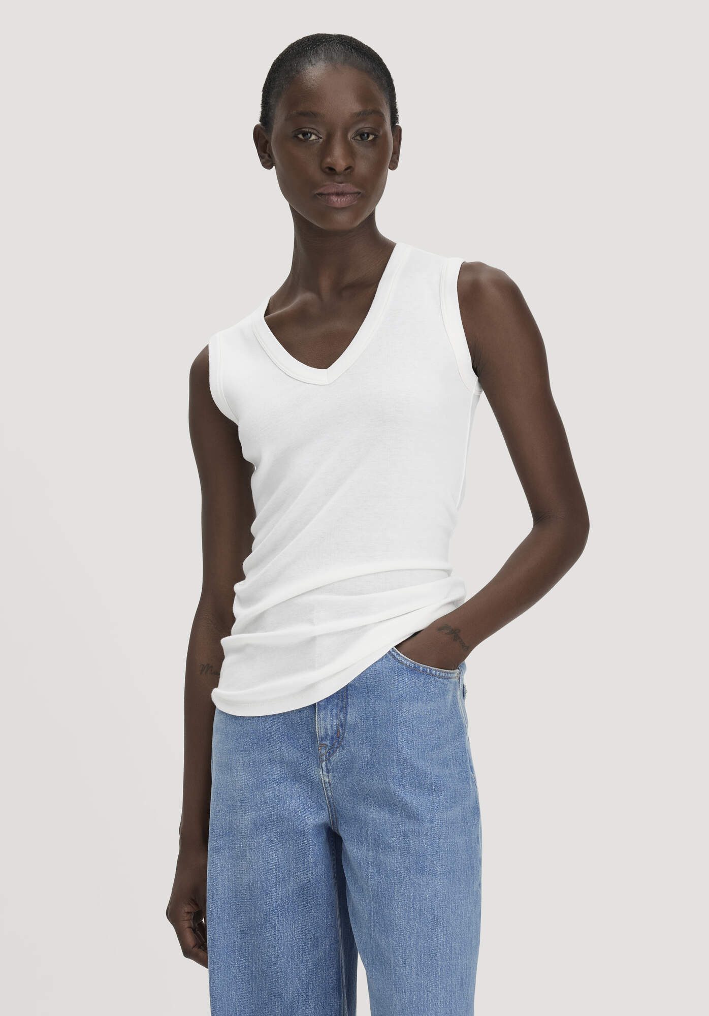 Hessnatur Shirttop Fitted aus Bio-Baumwolle und TENCEL™ Modal (1-tlg)