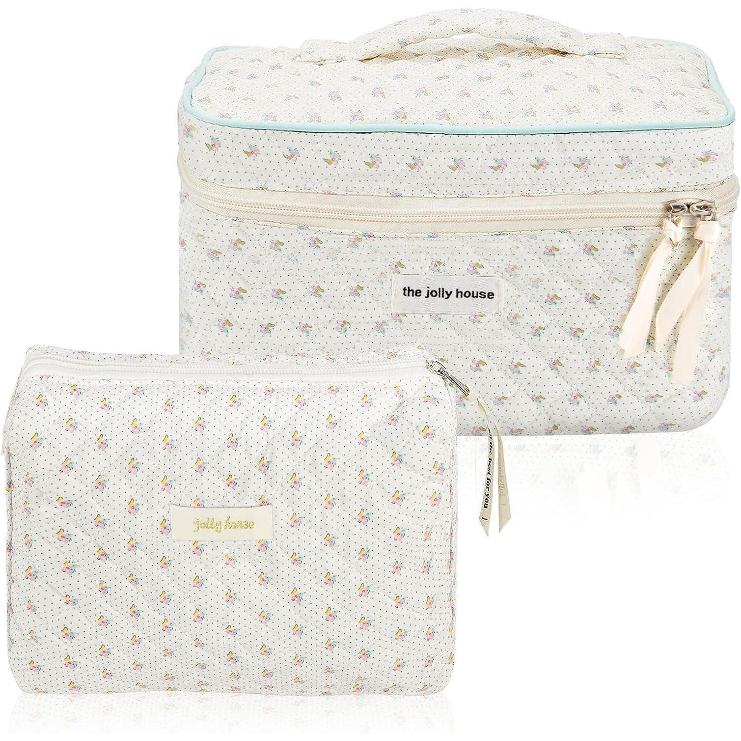 Kosmetiktasche Reise Kosmetiktasche Make-up-Tasche Damen Groß Blumenmuster