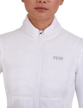TCA Kurzjacke TCA Damen Excel Runner Laufweste mit Reißverschlusstaschen - Weiß