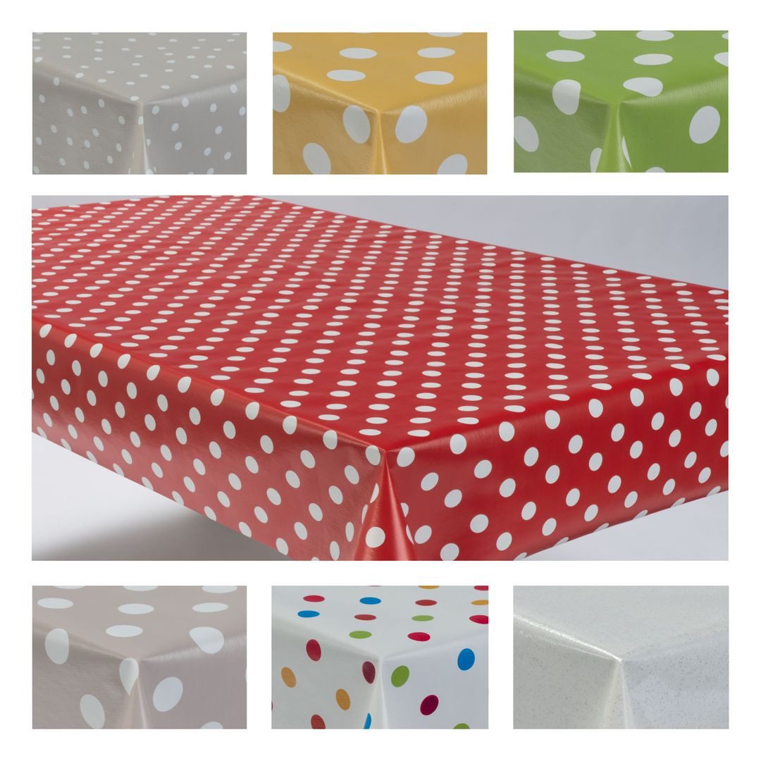 laro Tischdecke Wachstuchtischdecke Punkte Mix PVC Eckig