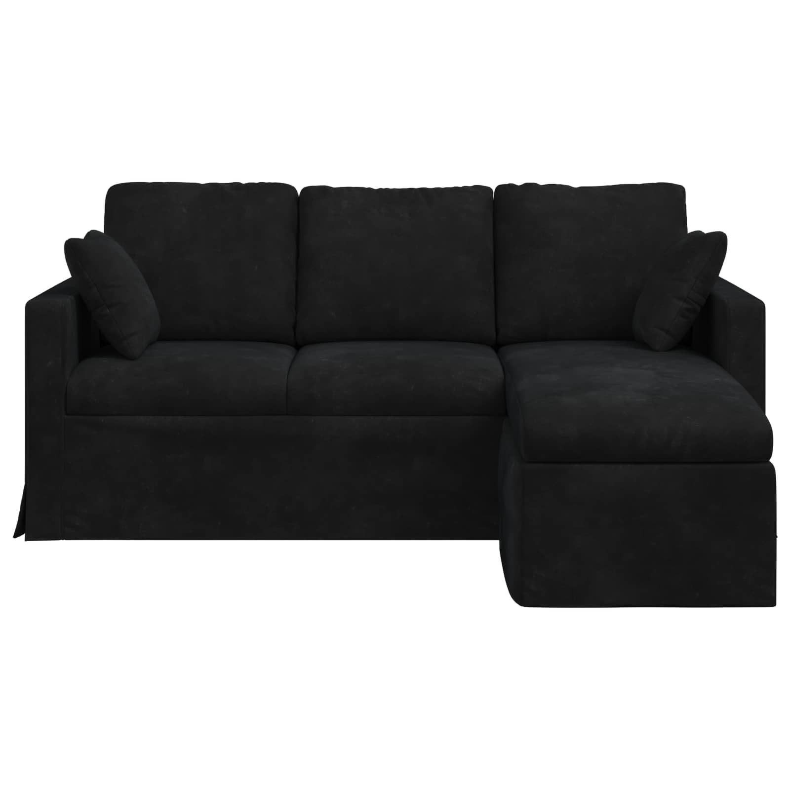 vidaXL Sofa Sofa Schwarz 178 x 134 x 80 cm Samt, 1 Teile – Bild 4 von 5