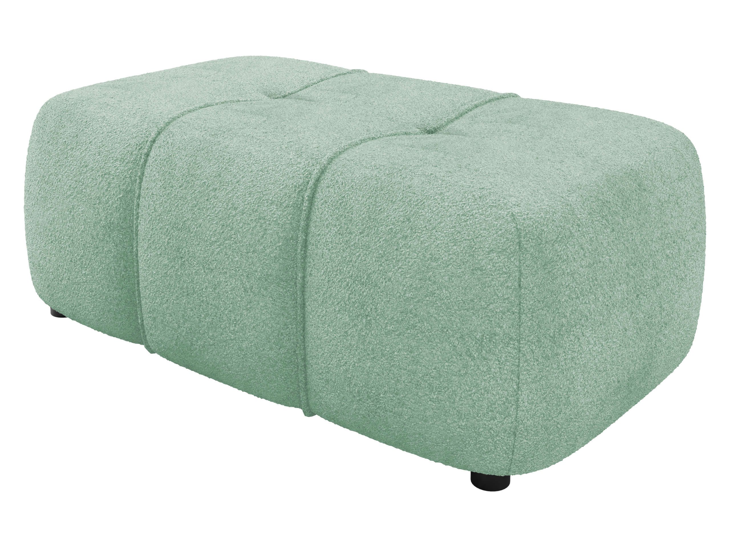 MIRJAN24 Polsterhocker Fetrinu Boucle, 93x62x38 cm, Schwarze Füße
