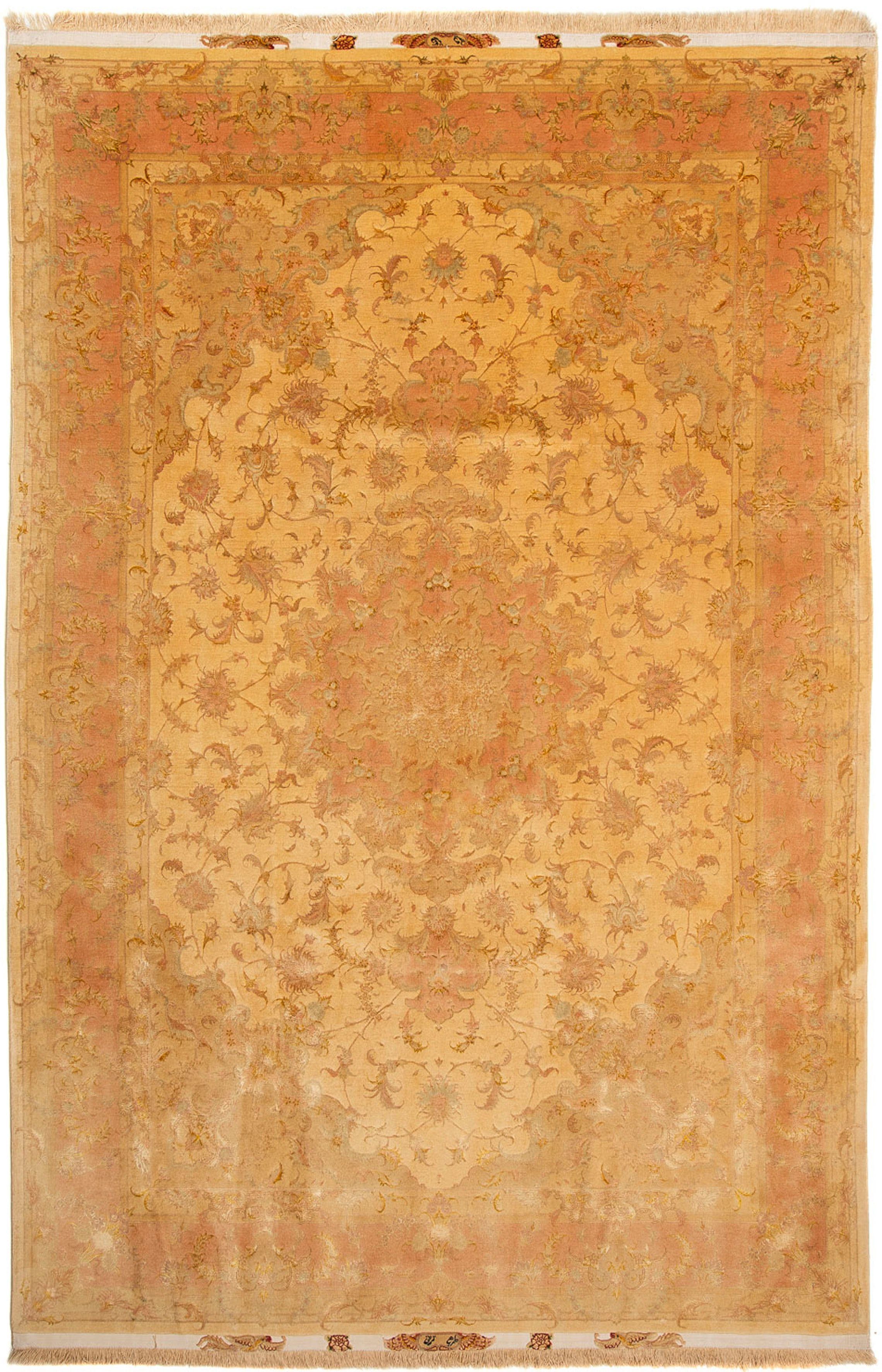 Orientteppich Perser Handgeknüpft, - - mm, gold, cm 200 Royal morgenland, rechteckig, Zertifikat 7 - 300 Einzelstück Täbriz - mit Höhe: Wohnzimmer, x