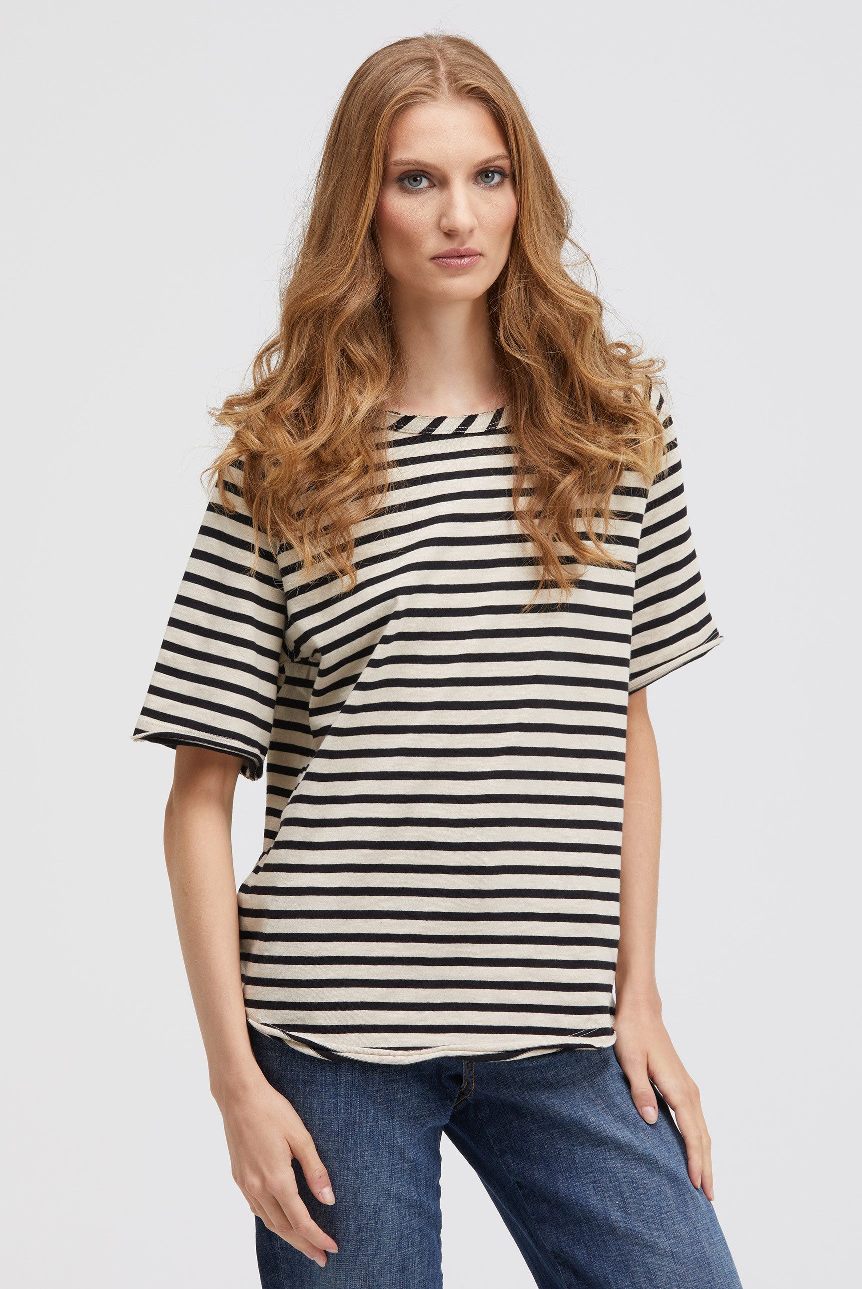 Smith & Soul Rundhalsshirt mit offener günstig online kaufen
