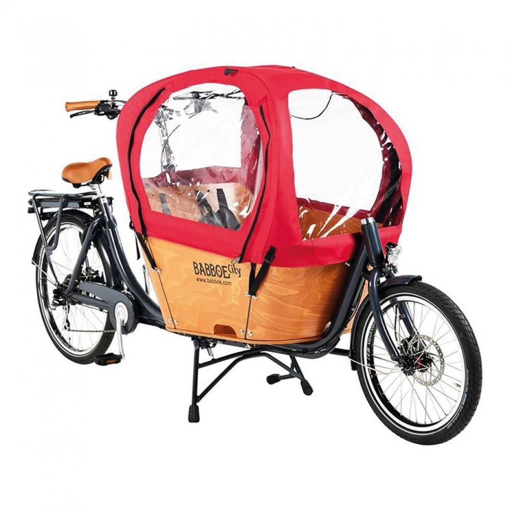 Babboe S-Pedelec Babboe Regenverdeck rot rioja für City Docril