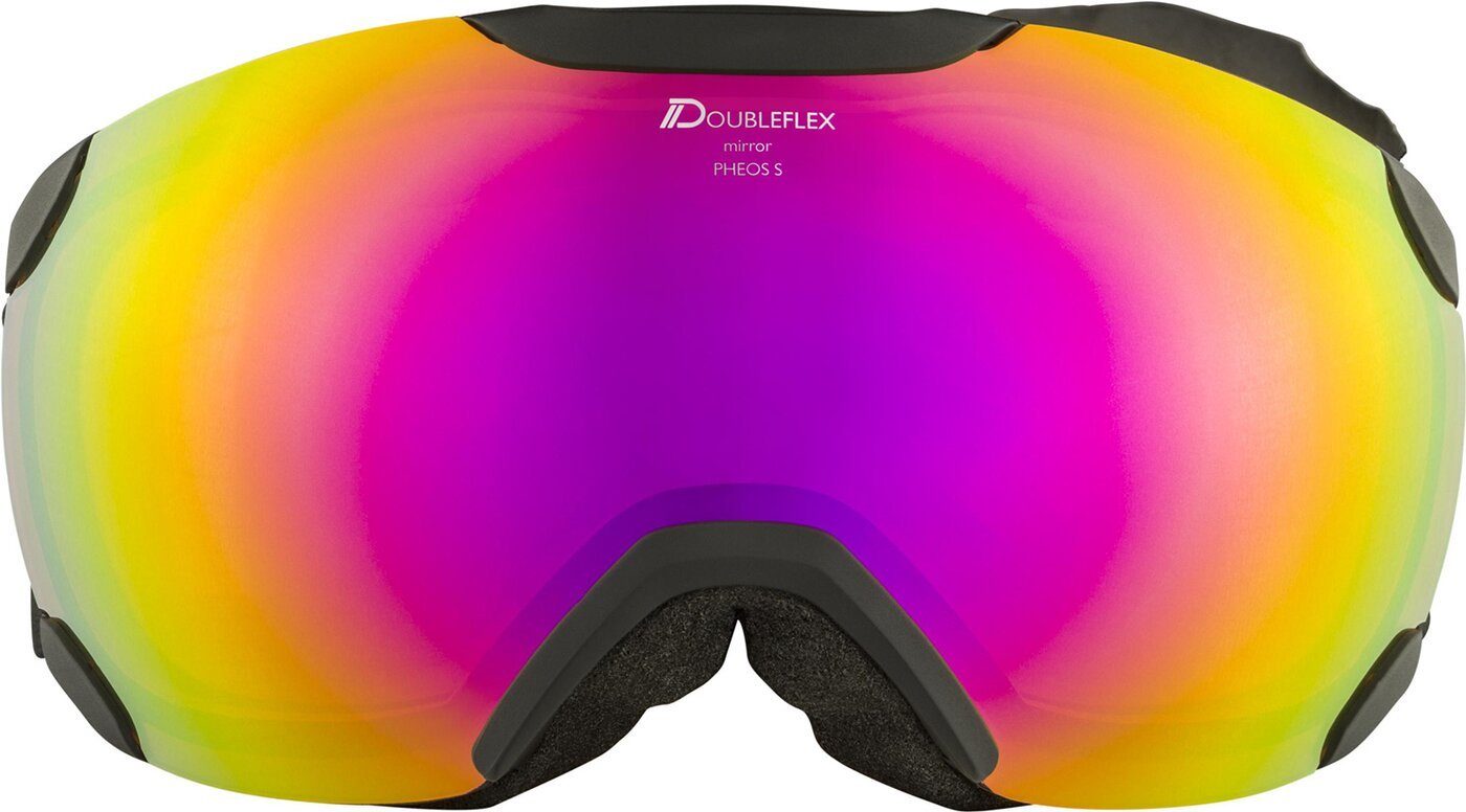 PHEOS matt Q-LITE Sports Skibrille black-rose S Alpina